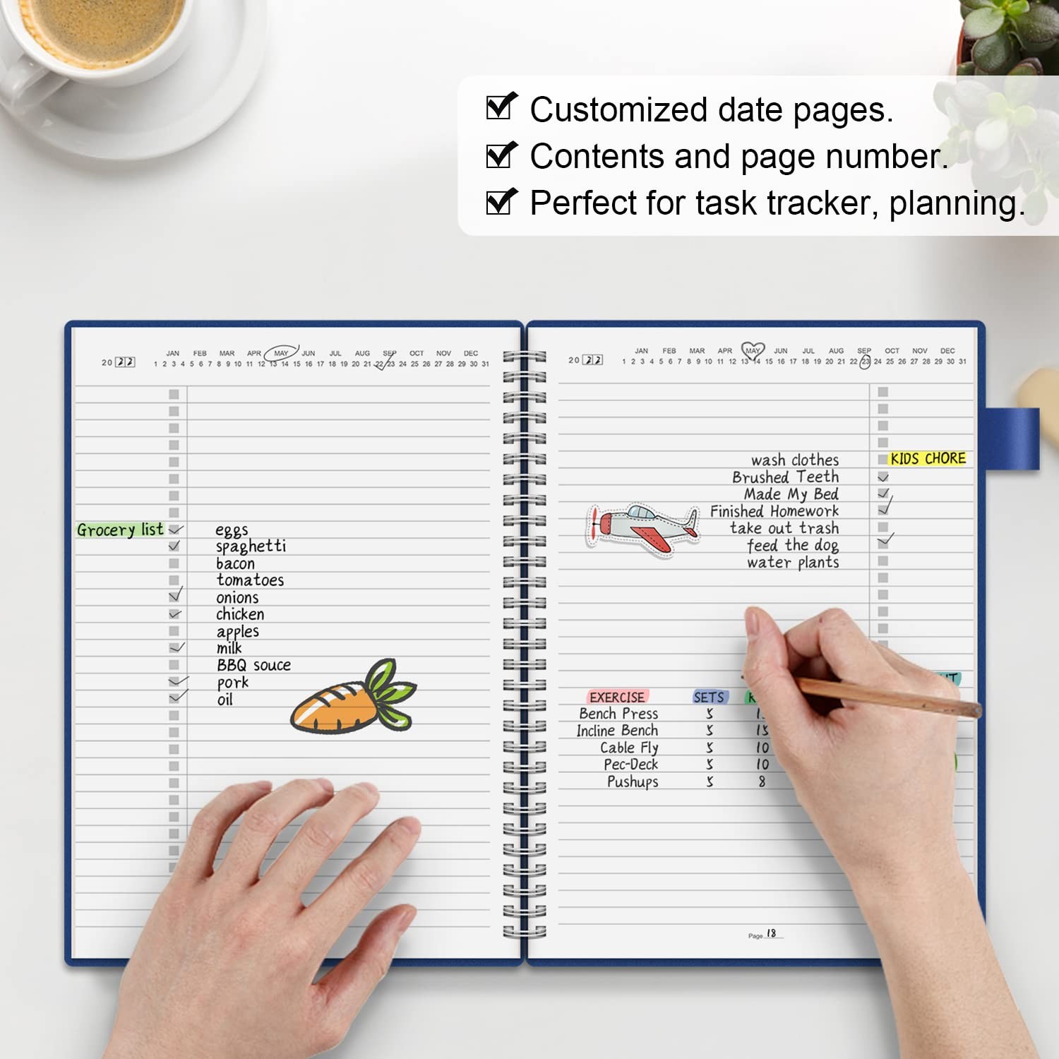 Regolden-Book To Do List Notebook, Daily Planner for Work, Project Tasks &