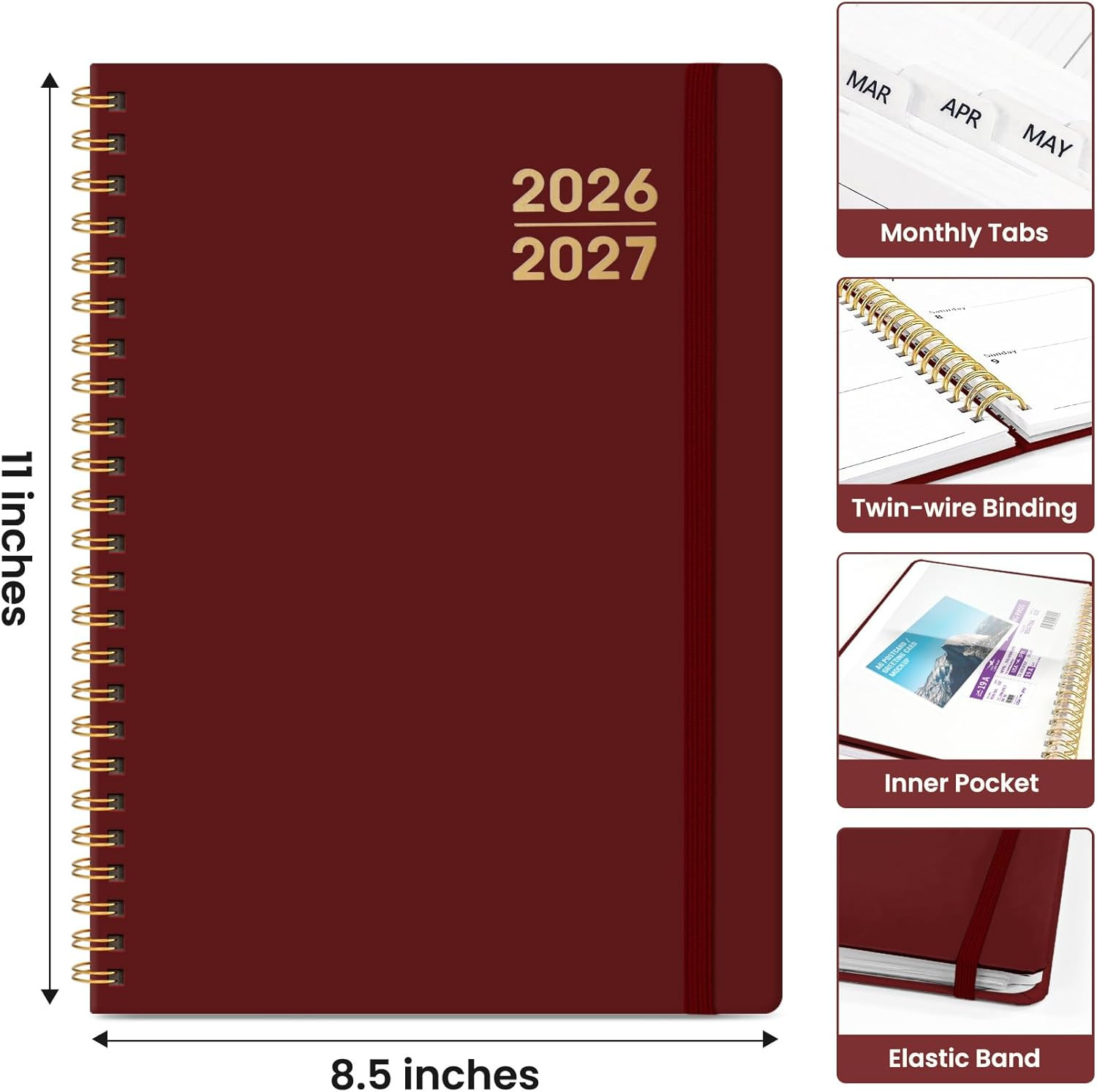 Planner 2026-2027 for Women & Men, Academic Monthly and Weekly Calendar Planner,