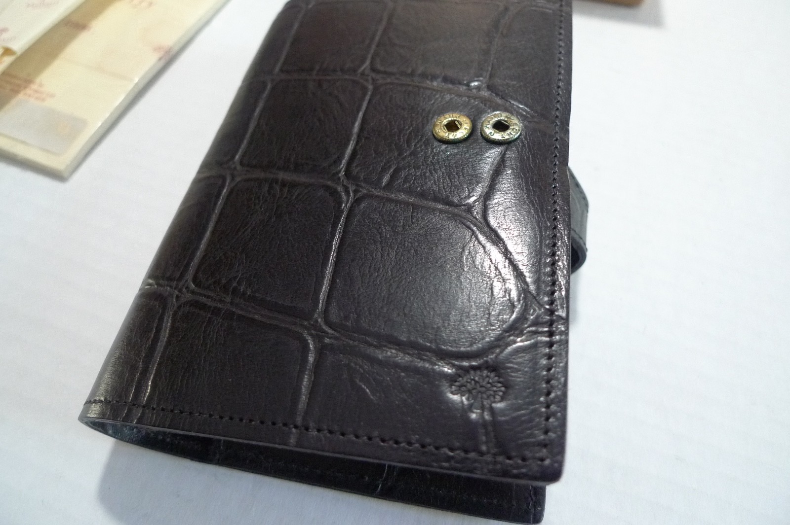 MULBERRY – POCKET BOOK AGENDA – MADE @ UK – BLACK CONGO LEATHER – NEW OLD STOCK