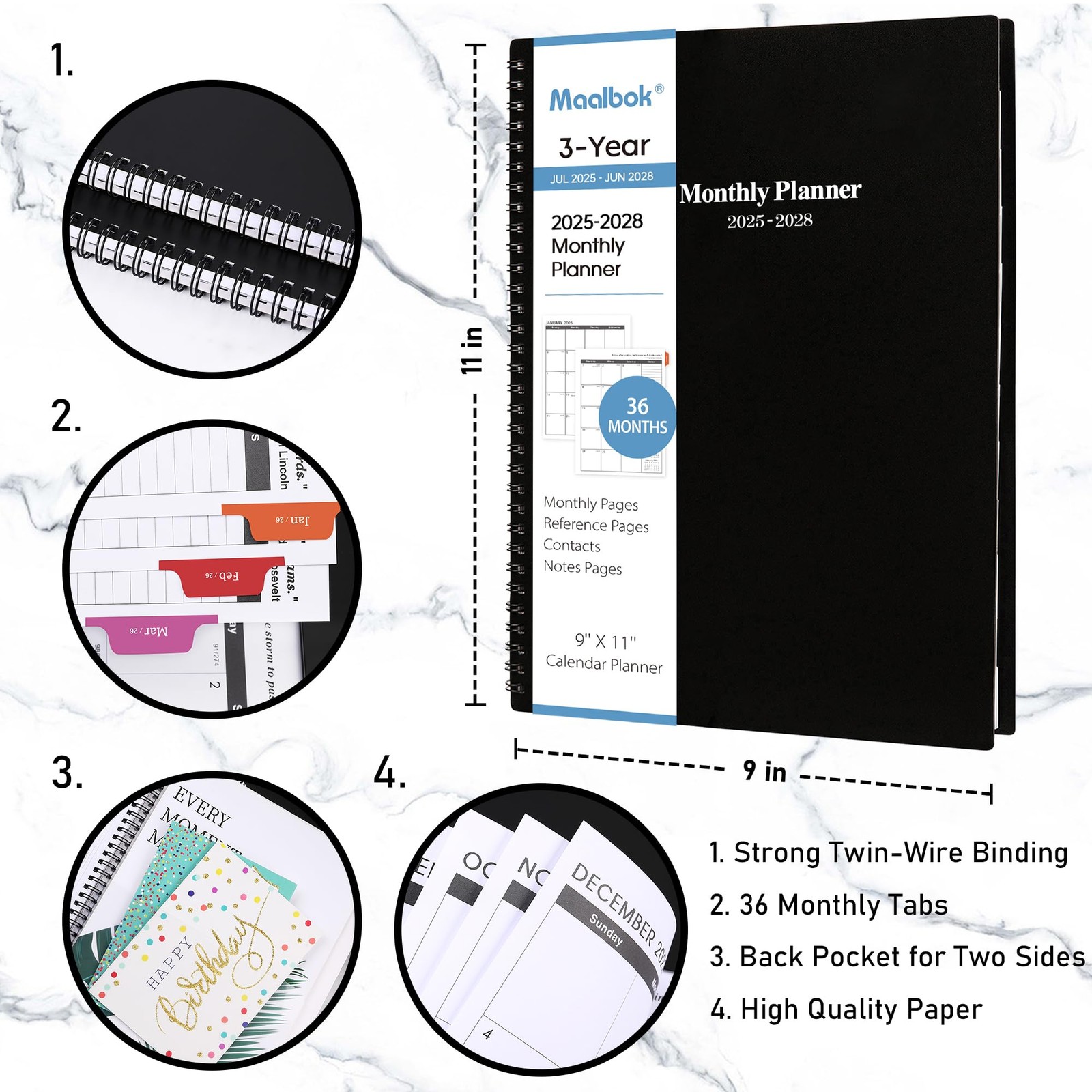 2026-2028 Monthly Planner/Calendar – 3 Year Monthly Planner 2026-2028, Jan. 2…