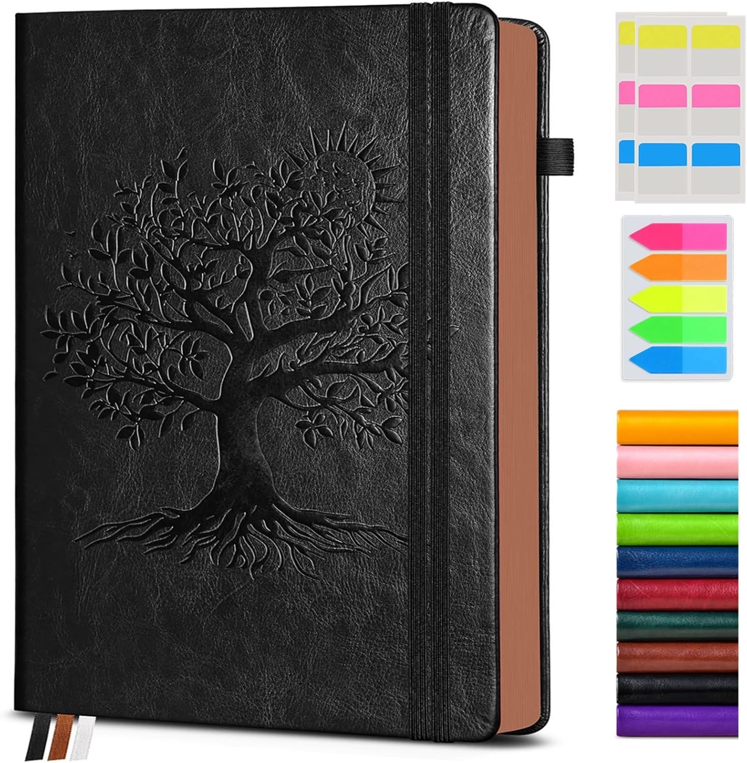 8.5×11 Inch Leather Journal A4 Lined Notebook for Work School Writing