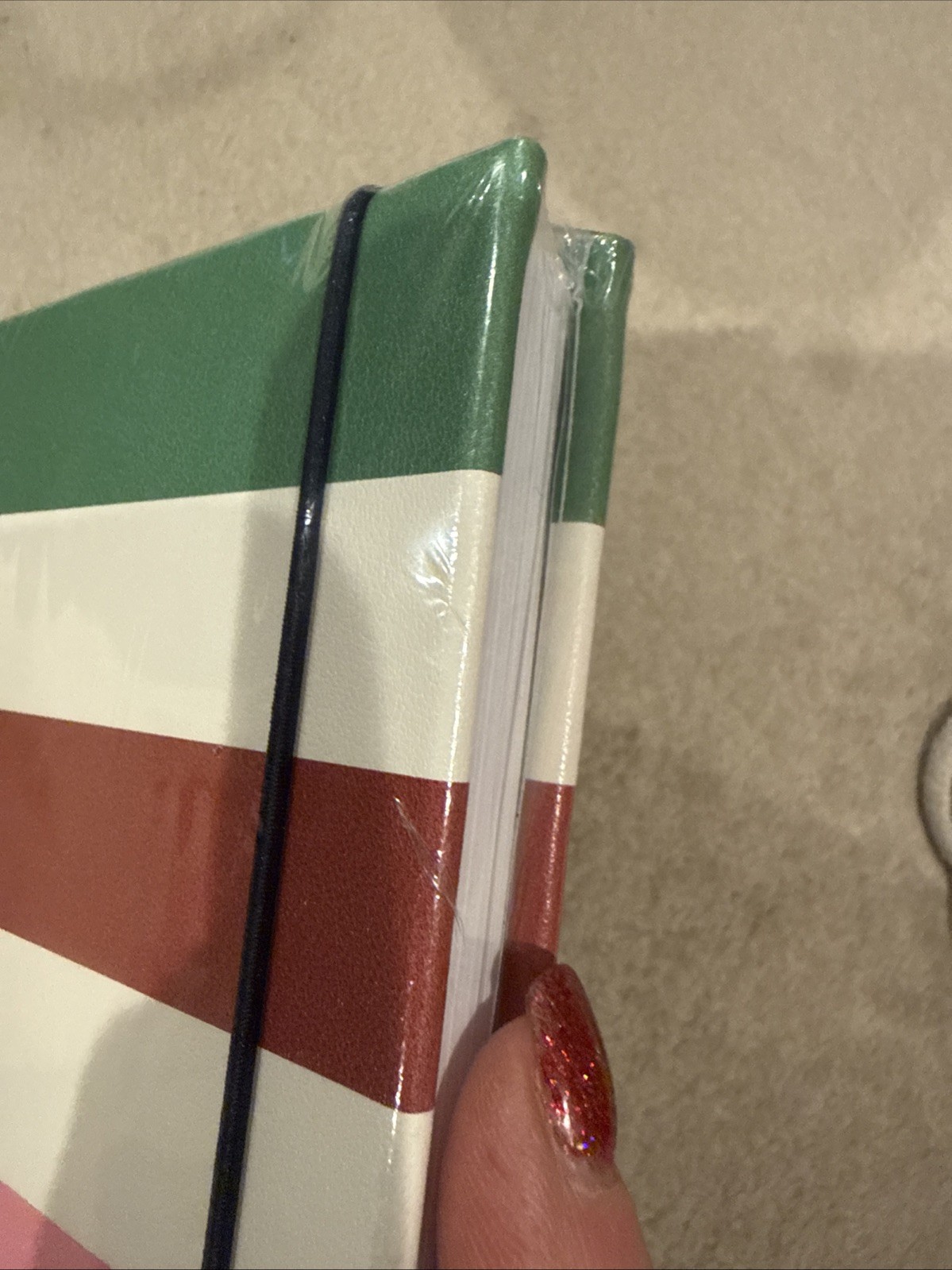 Kate Spade ADVENTURE STRIPE TAKE NOTE XL NOTEBOOK 168 Lined Pages/Ribbon/Pocket