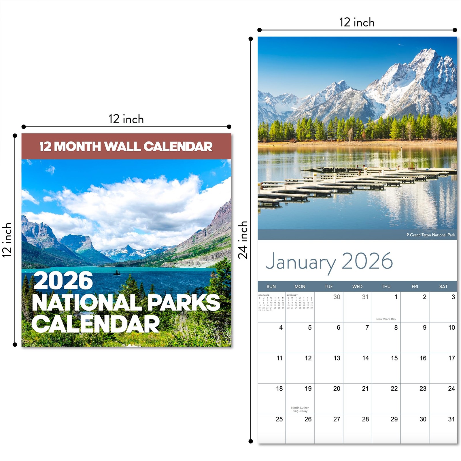 2026 National Parks Wall Calendar | Beautiful Outdoor Nature 2026
