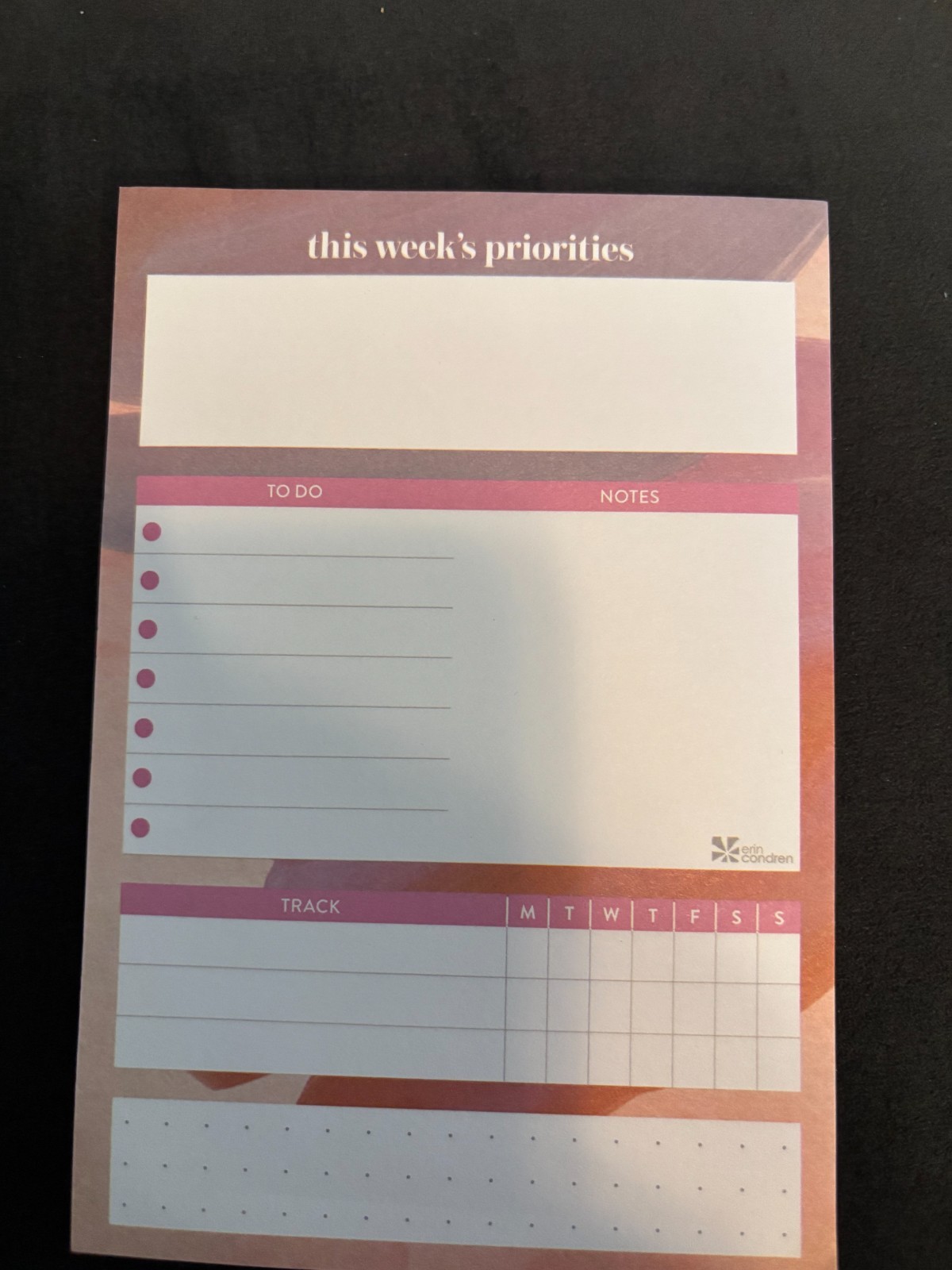 Erin Condren Sticky note pads, Set of 4 pads, 4″x6″-New pads out of packaging