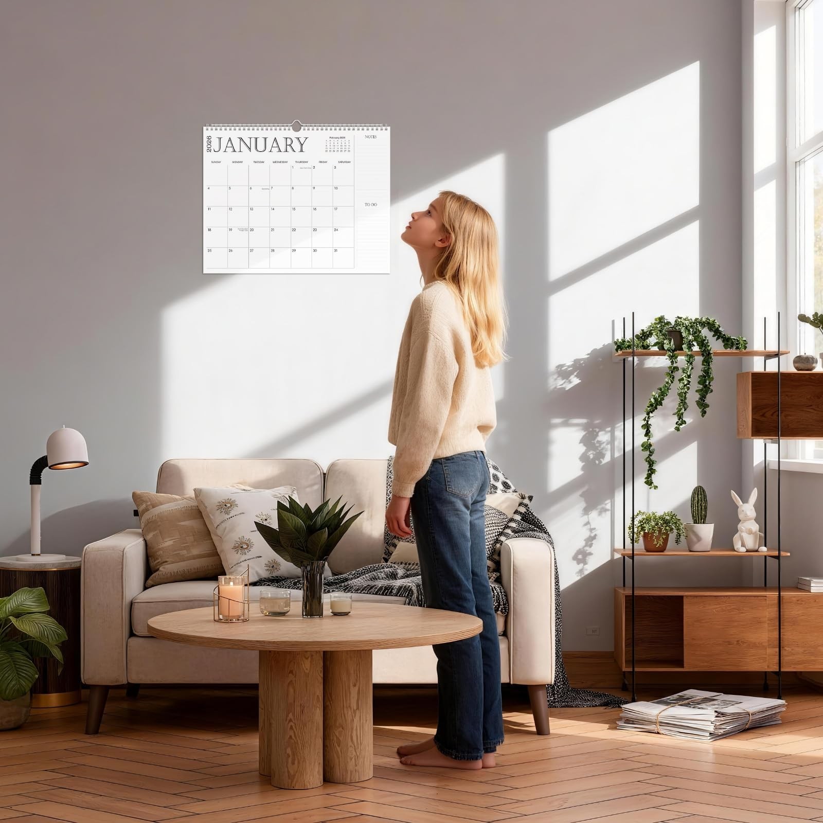 2026 Wall Calendar, 18 Monthly Calendar Jan 2026 – Jun 2027(Simple)