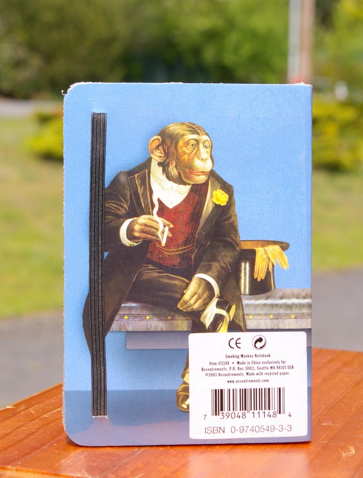 Smoking Monkey in Tuxedo Top Hat 5 7/8″ x 4″ Notebook 2003 by Accoutrements