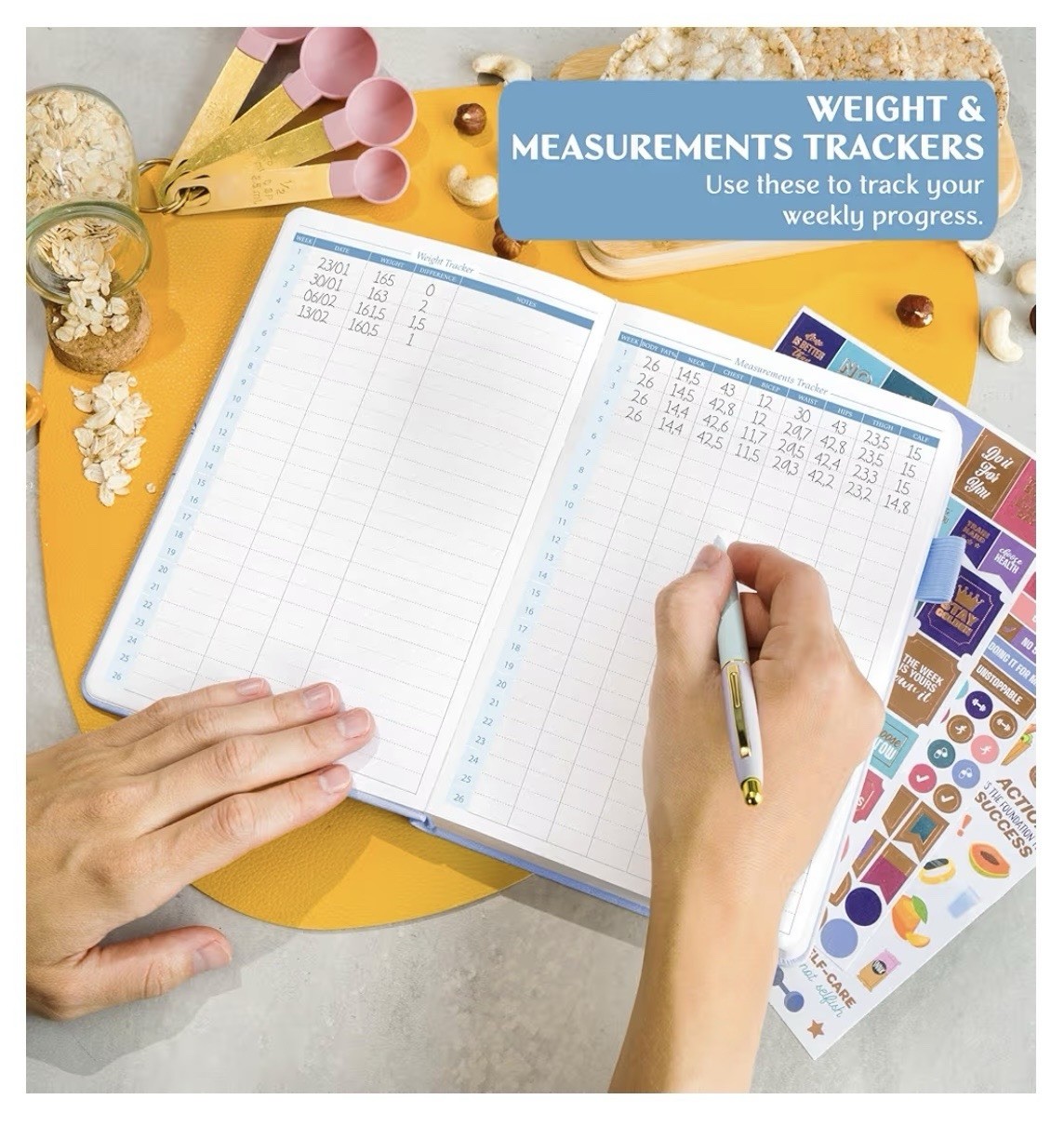 Legend Planner Wellness Planner Pocket – Periwinkle & Gold Foil – Habit Tracker