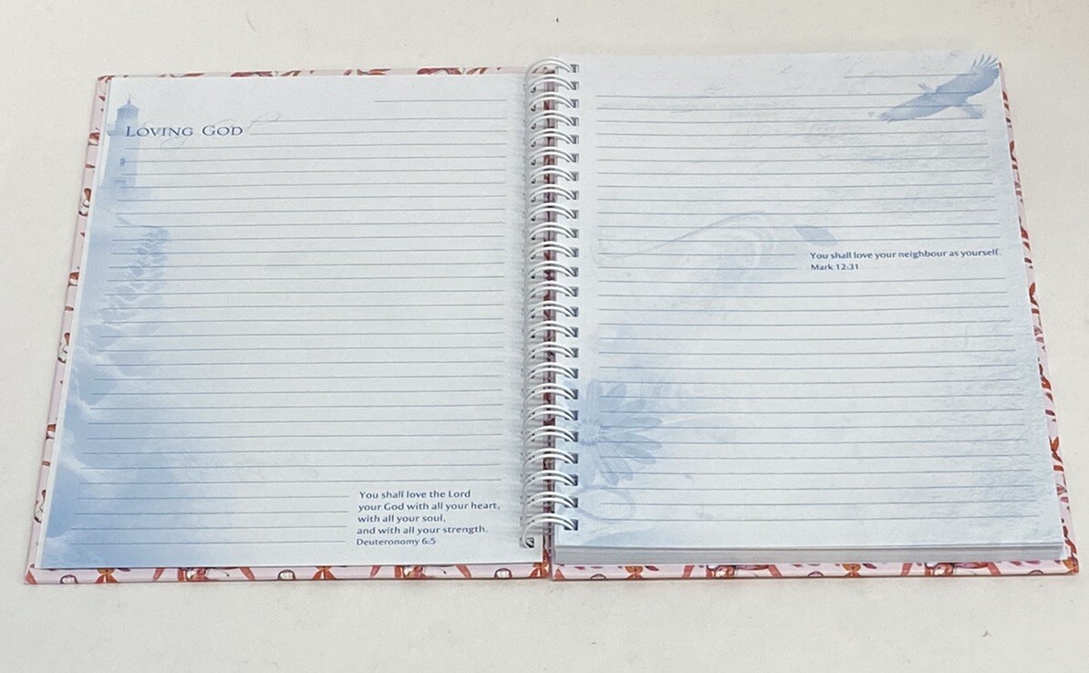 Christian Prayer Journal LOVE 1 Corinthians 16:14 Bible Scripture On Lined Pages