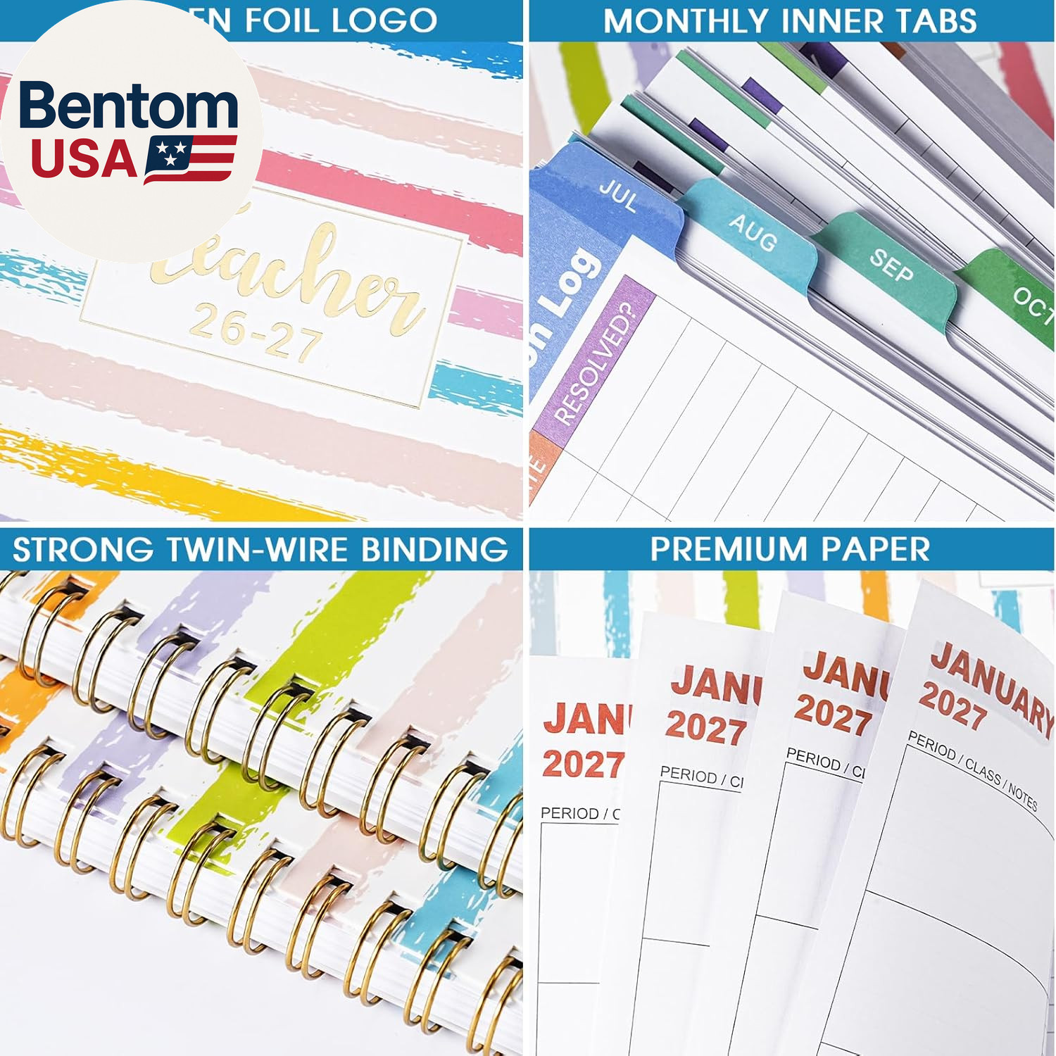2026-2027 Teacher Planner – July 2026 – June 2027, Lesson Planner 2026-2027, 8.5