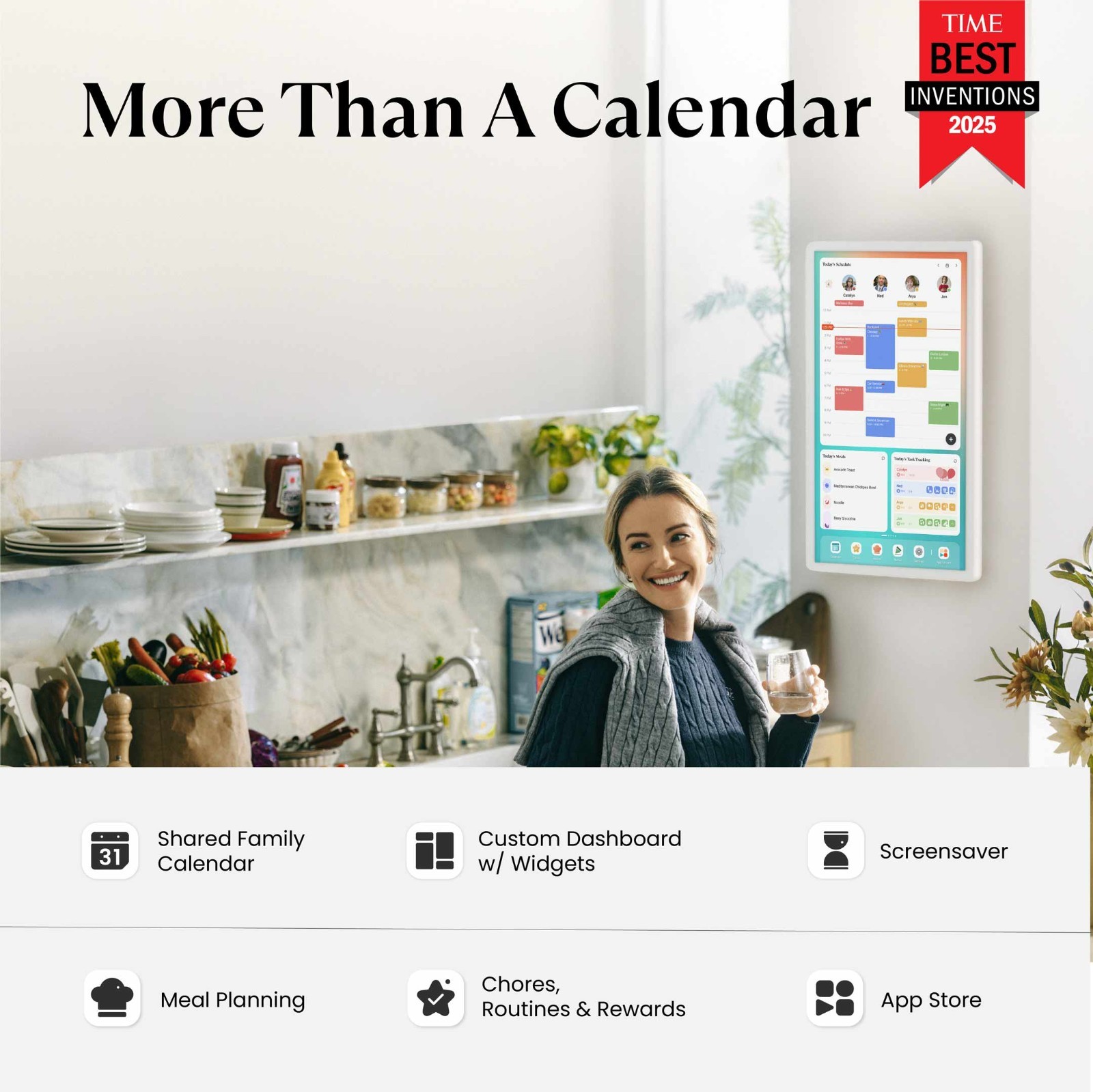 Cozyla Digital Calendar+2: 32″ 4k Smart Electronic Wall Calendar Family Planner