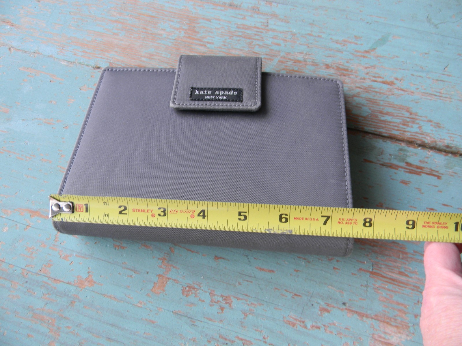 KATE SPADE VINTAGE GRAY NYLON AGENDA/PLANNER ORGANIZER