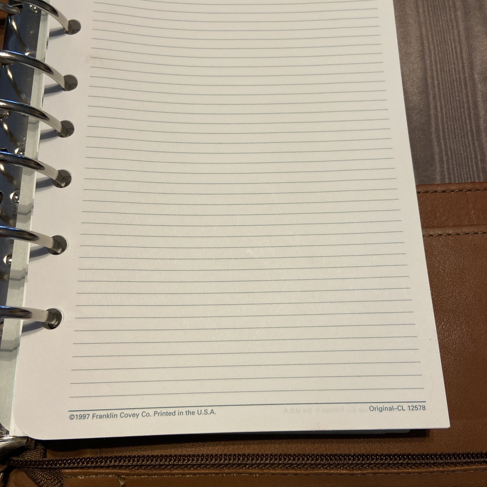 VTG Brown Leather Planner Binder 7-Ring -1.5″ DeVinci Hand Crafted