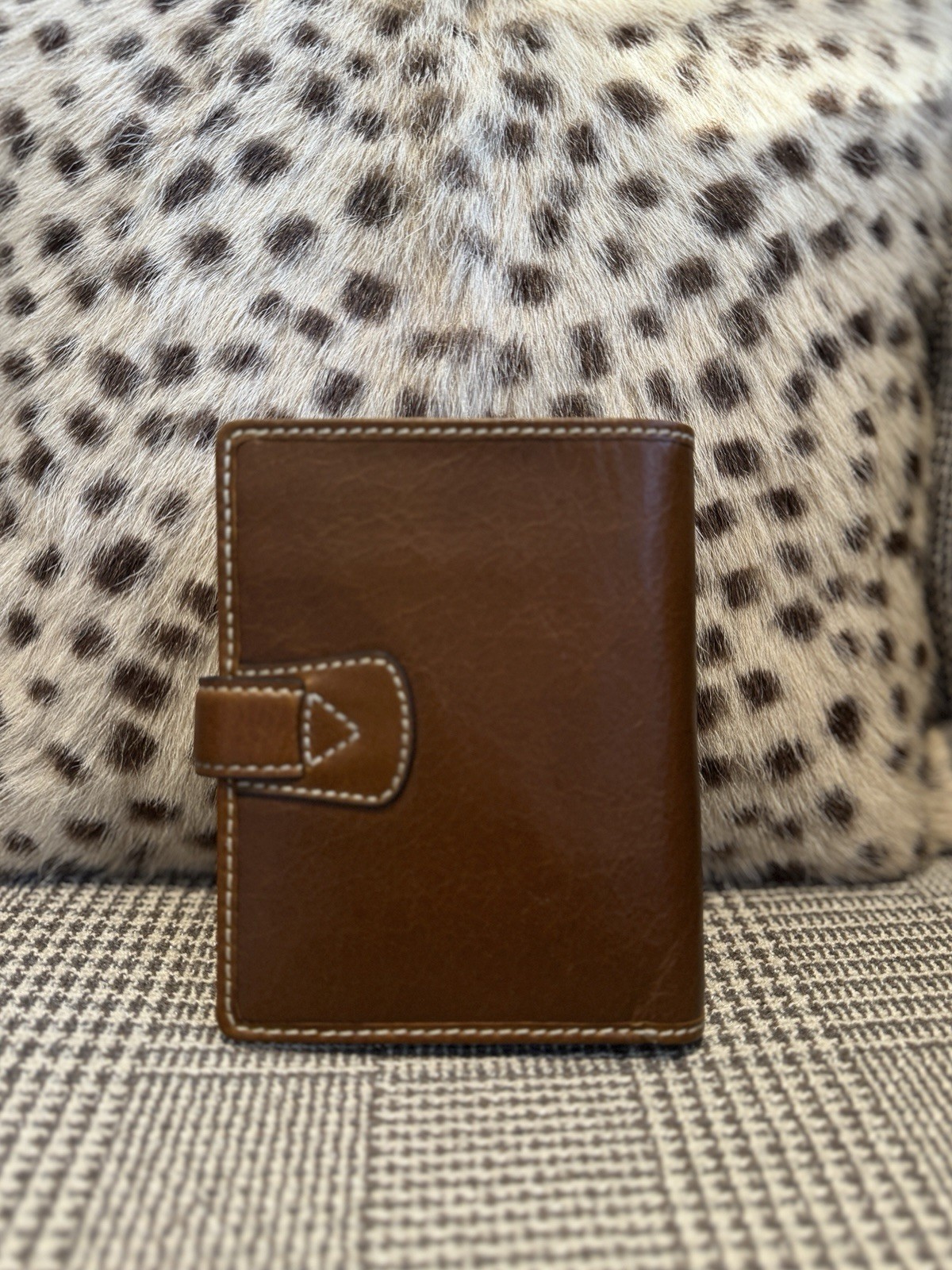 Filofax A7 Pocket Malden Diary Planner Leather Notebook Organiser Brown New
