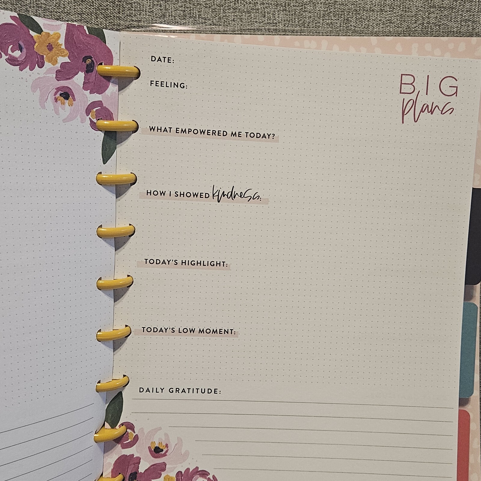 The Happy Planner Classic Gratitude Guided Happy Journal 80 sheets