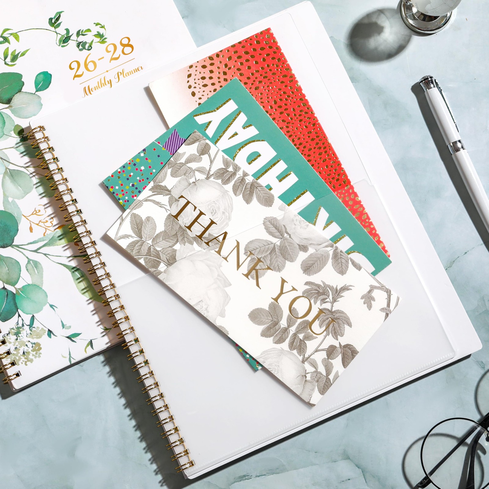 2026-2028 Monthly Planner – from Jul. Letter, Green