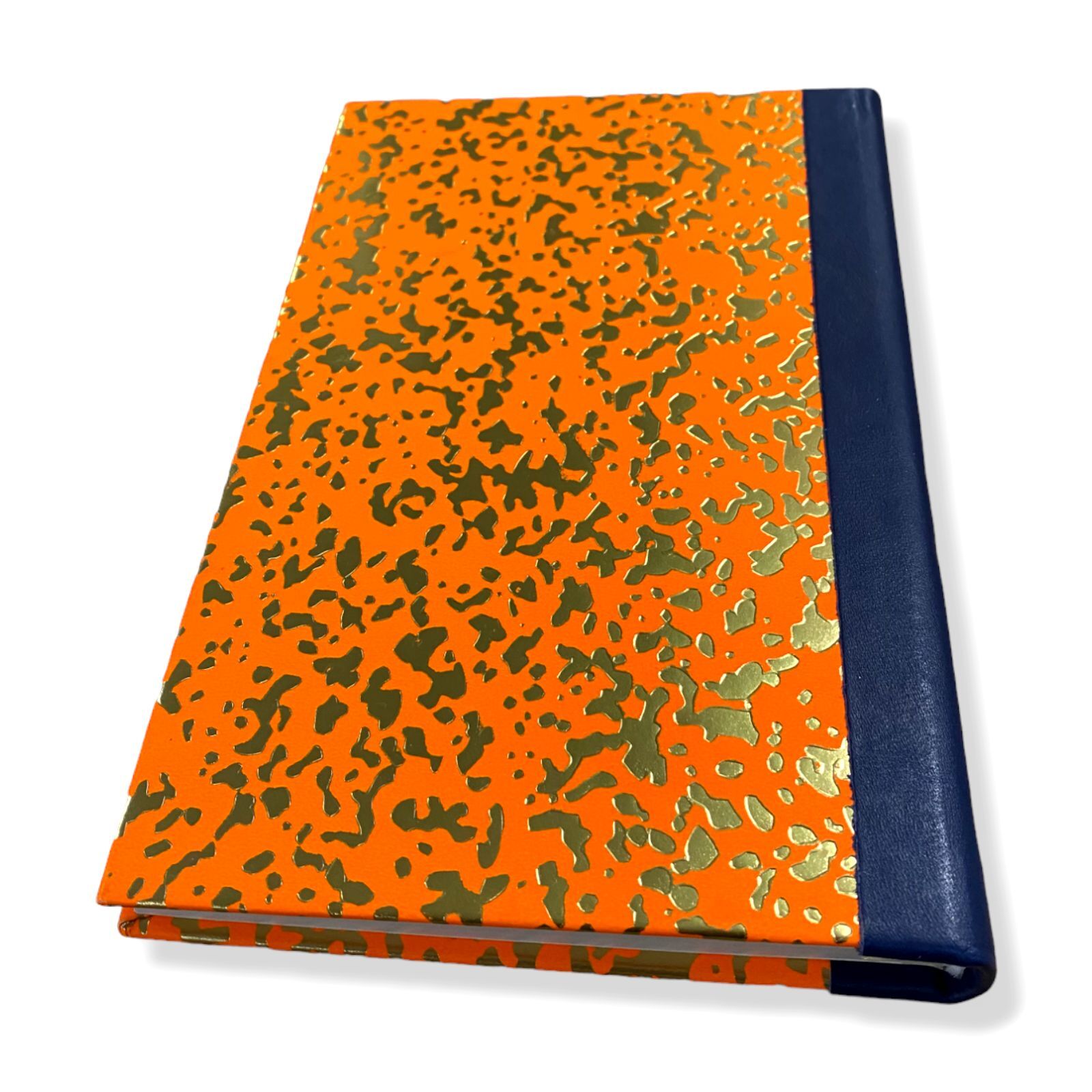 $55 Graphic Image Neon Orange Gold Composition Notebook Leather Edition 6″ x 8″