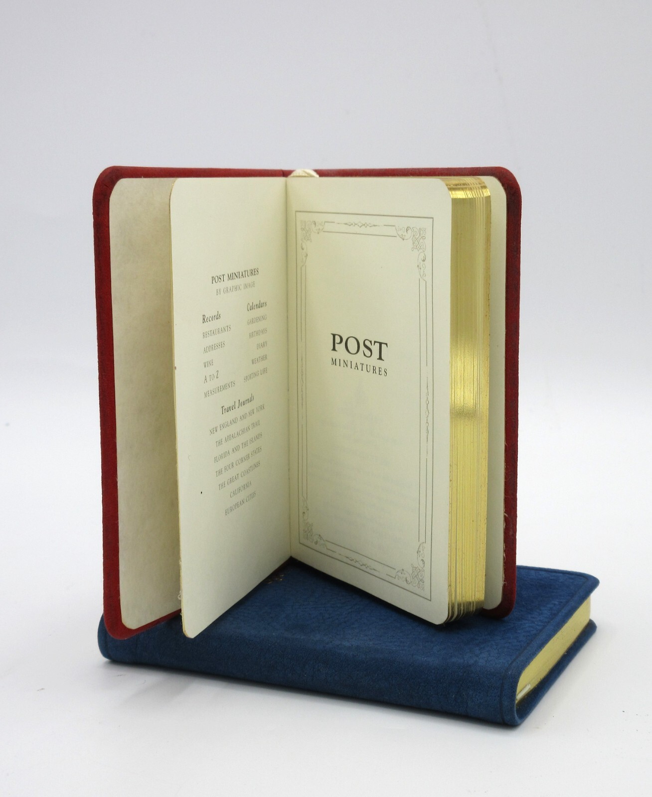 Mini 3×4″ Datebook Notebook The Sporting Life Suede Cover Post Miniatures RED