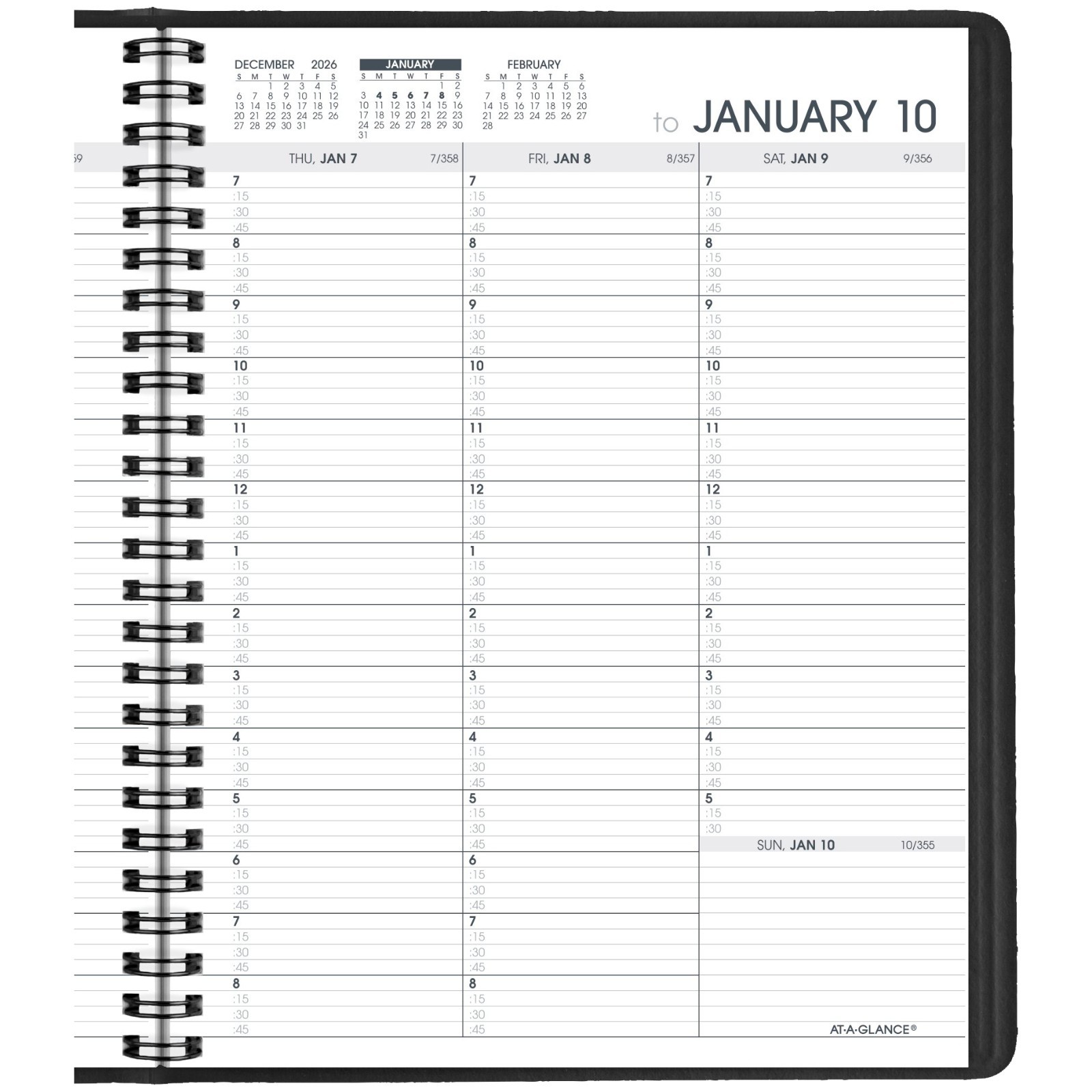 2026 At-A-Glance 70-951-05 Weekly Appointment Book, 7 x 8-3/4″