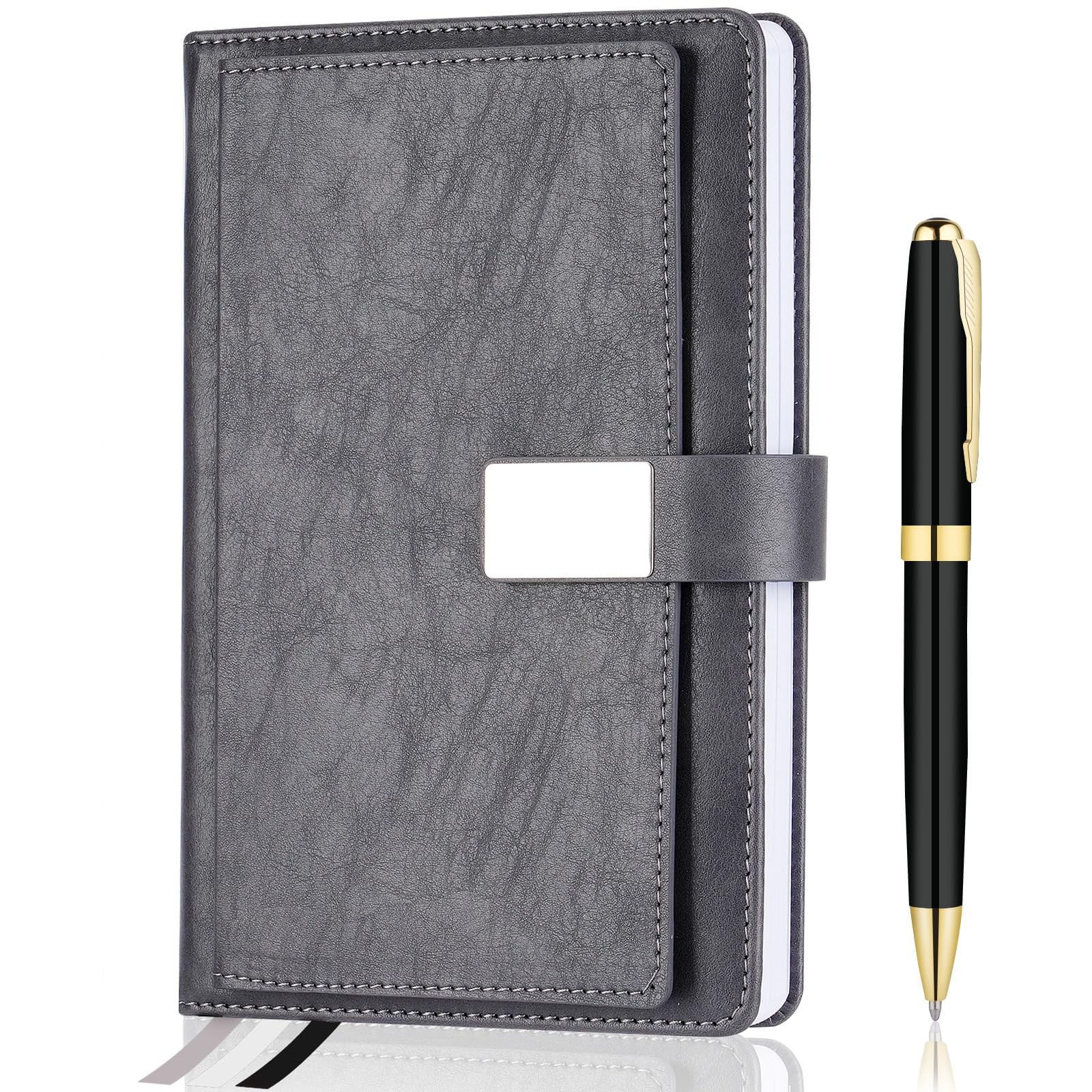 Executive Lined Journal Notebook, 256 Pages, College Ruled, A5 Hard Cover Lea…