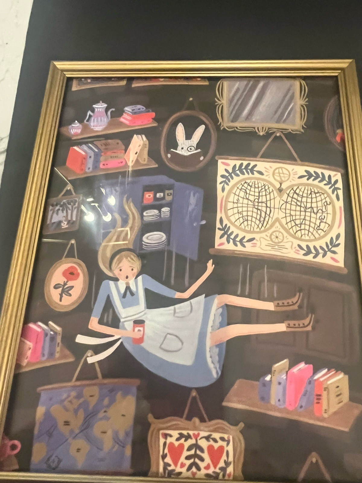 Rifle Paper Co Alice’s Adventures In Wonderland 2016 (6) 11” X 9” Framed Prints