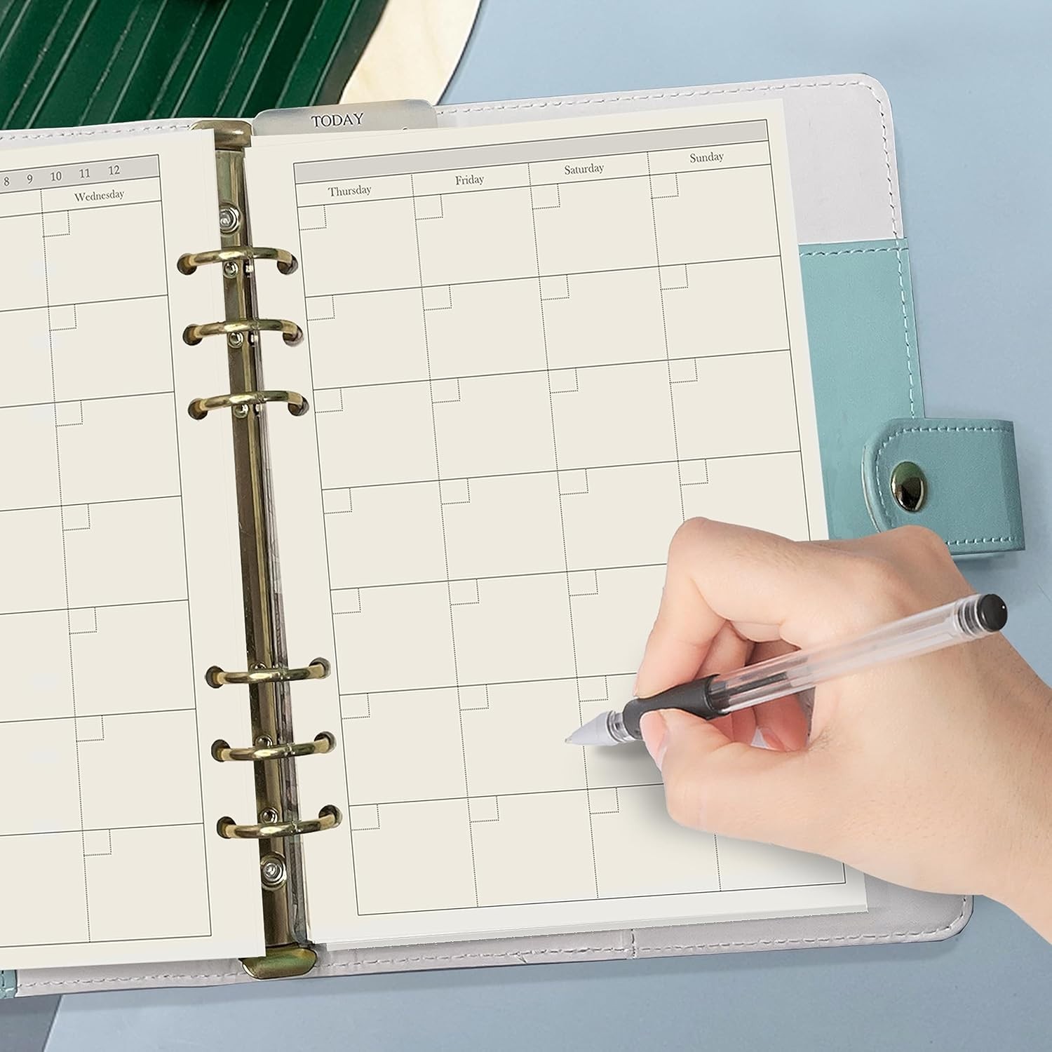 6 Ring Binder Refill, Undated A5 Planner Inserts, Monthly Planner Refill for …