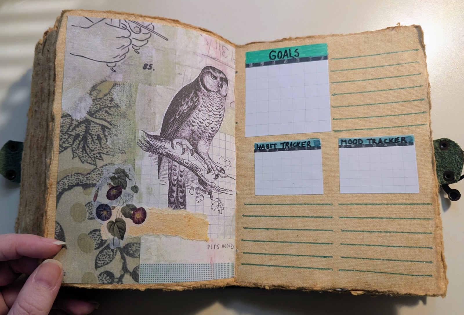 Undated 15 Month Planner Journal In Nature Green Floral Unique