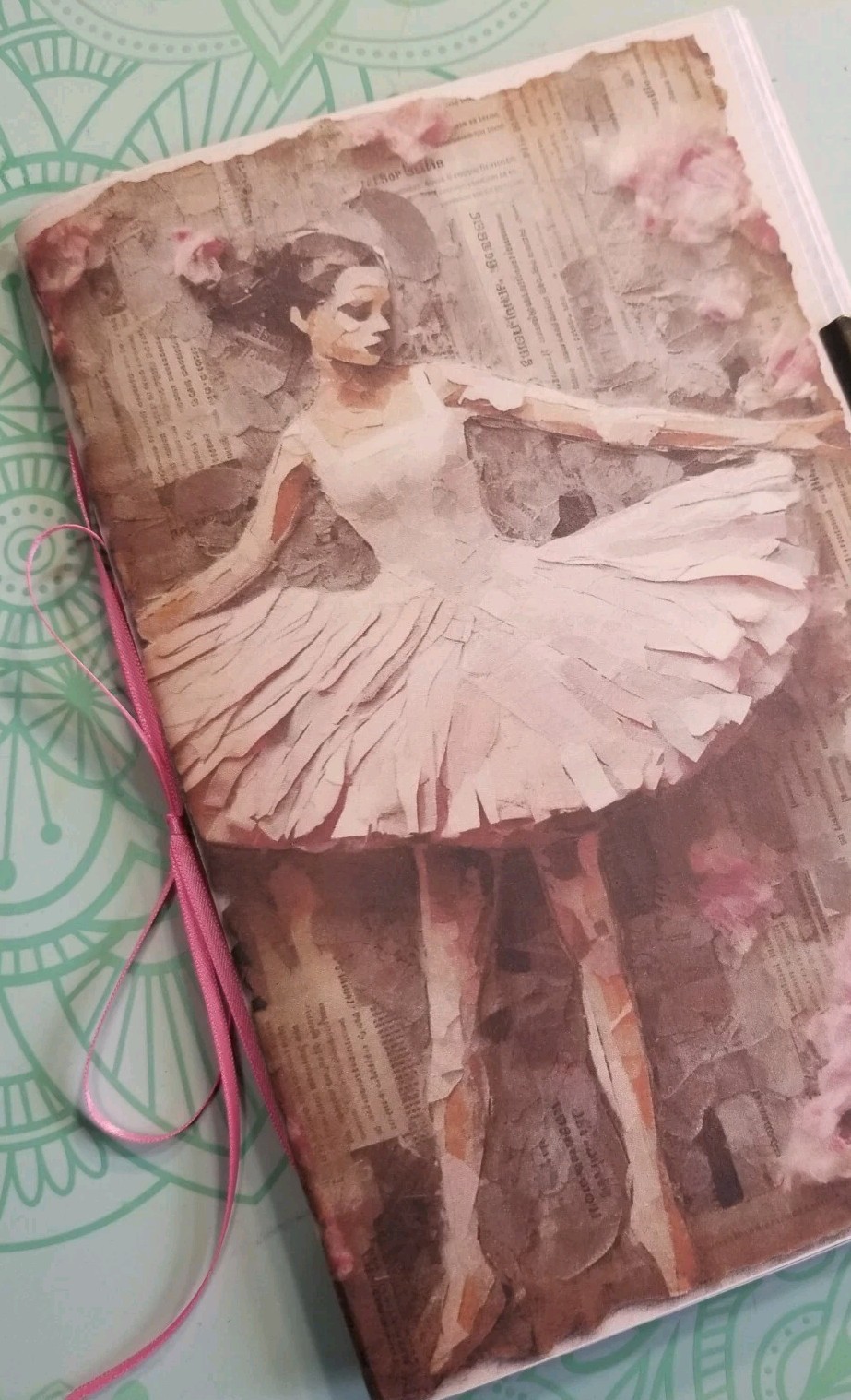 Junk Journal Blank Booklet “THE BALLERINA” HANDMADE Dance Ballet