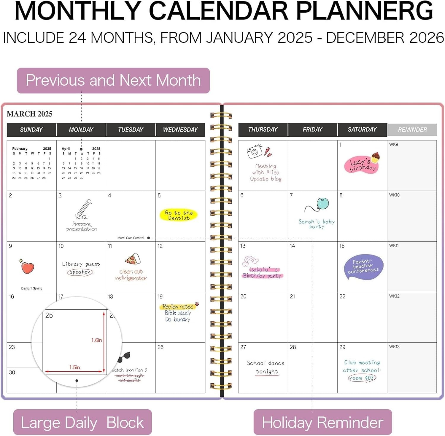 2026 Monthly Planner – 2026 Planner/calendar, Jan 2026 – Unknown_binding