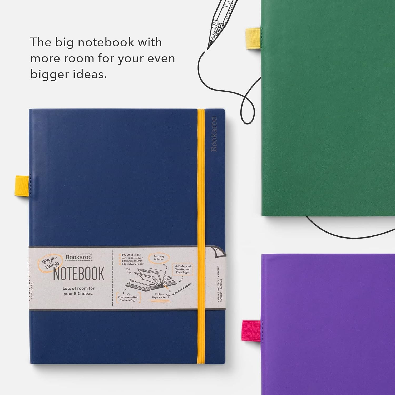 IF Bookaroo Bigger Things Notebook Journal – Turquoise
