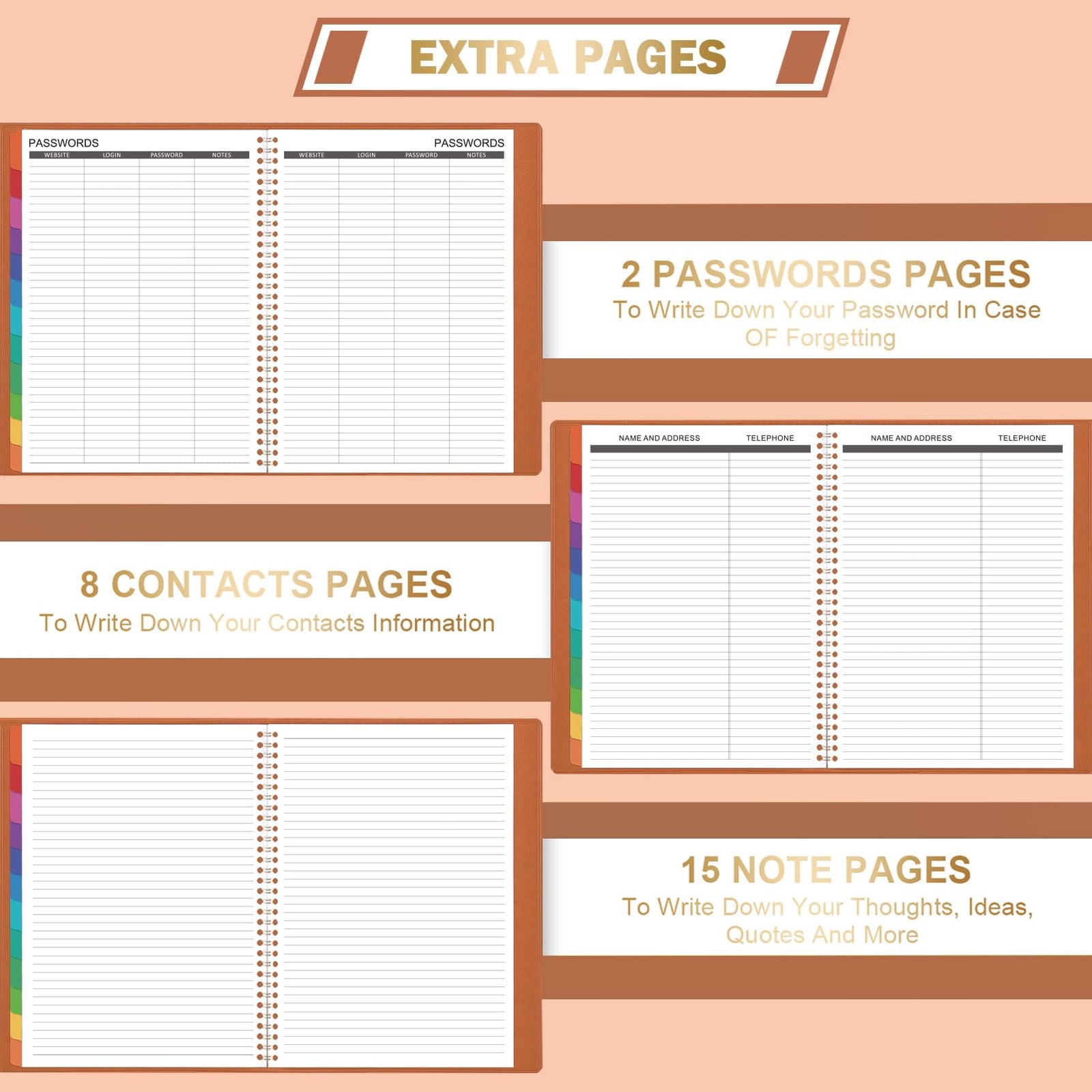 Monthly Planner 2026-2027 – 18 Months 9 inches X 11 inches, Brown