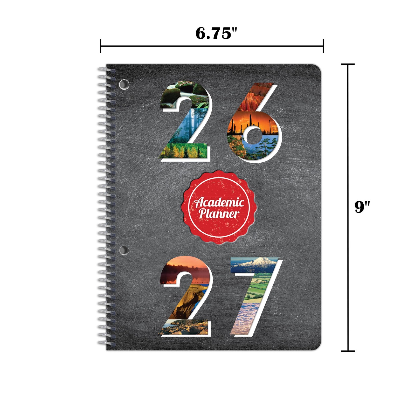 2026 Middle & High School Weekly Planner with Medium (6.625″ x 9″), Grey