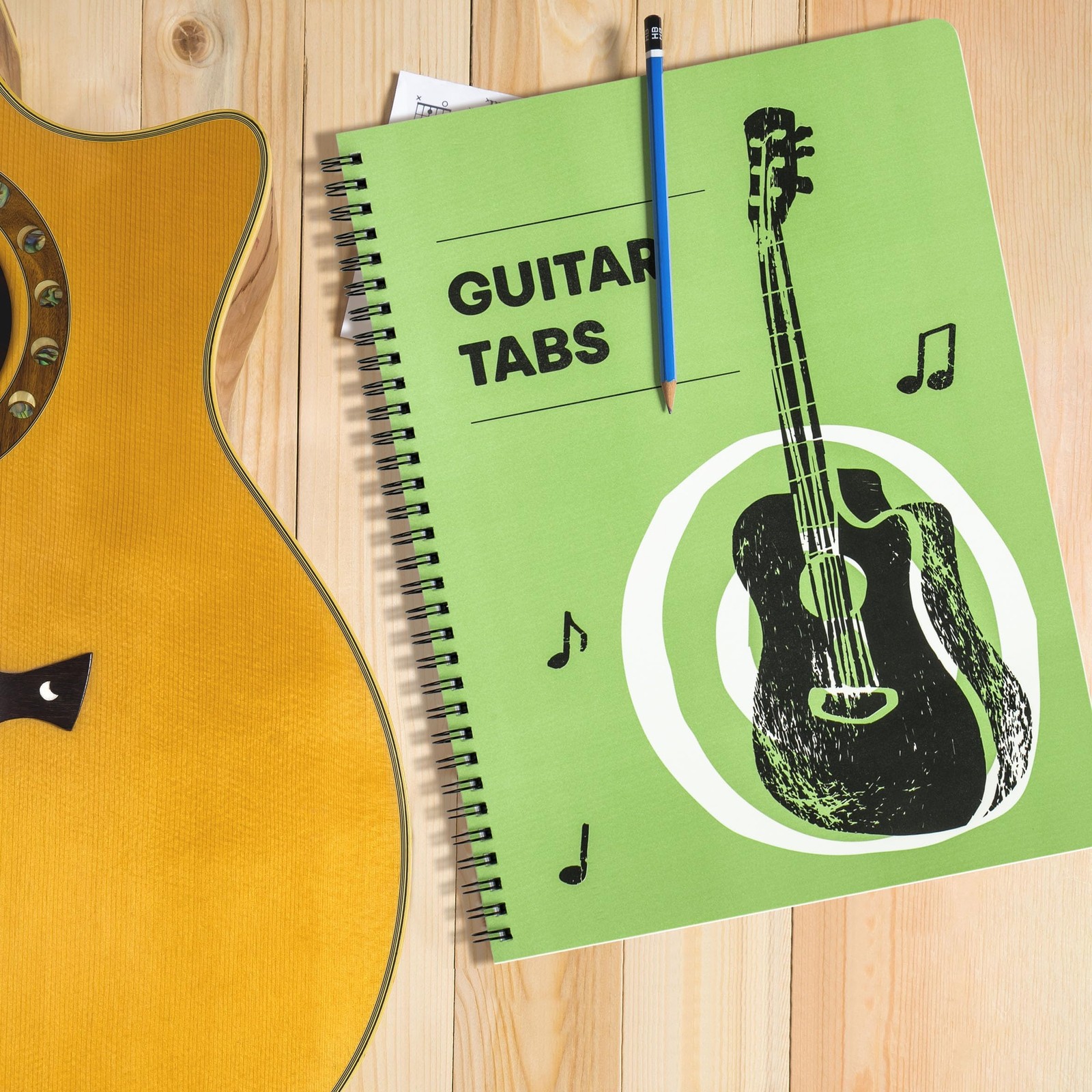 INKNOTE Guitar Tablature Notebook Blank Music Tabs Journal for multicolour