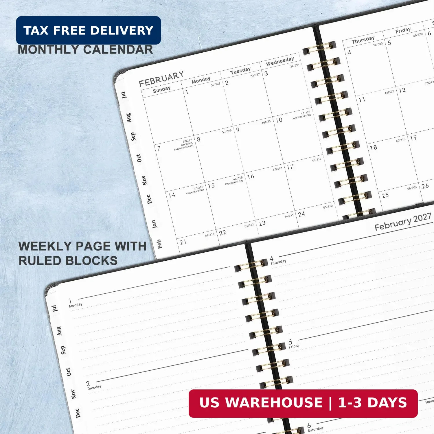 Planner 2026-2027 – Weekly & Monthly Academic Planner 2026-2027 with 12 Monthly