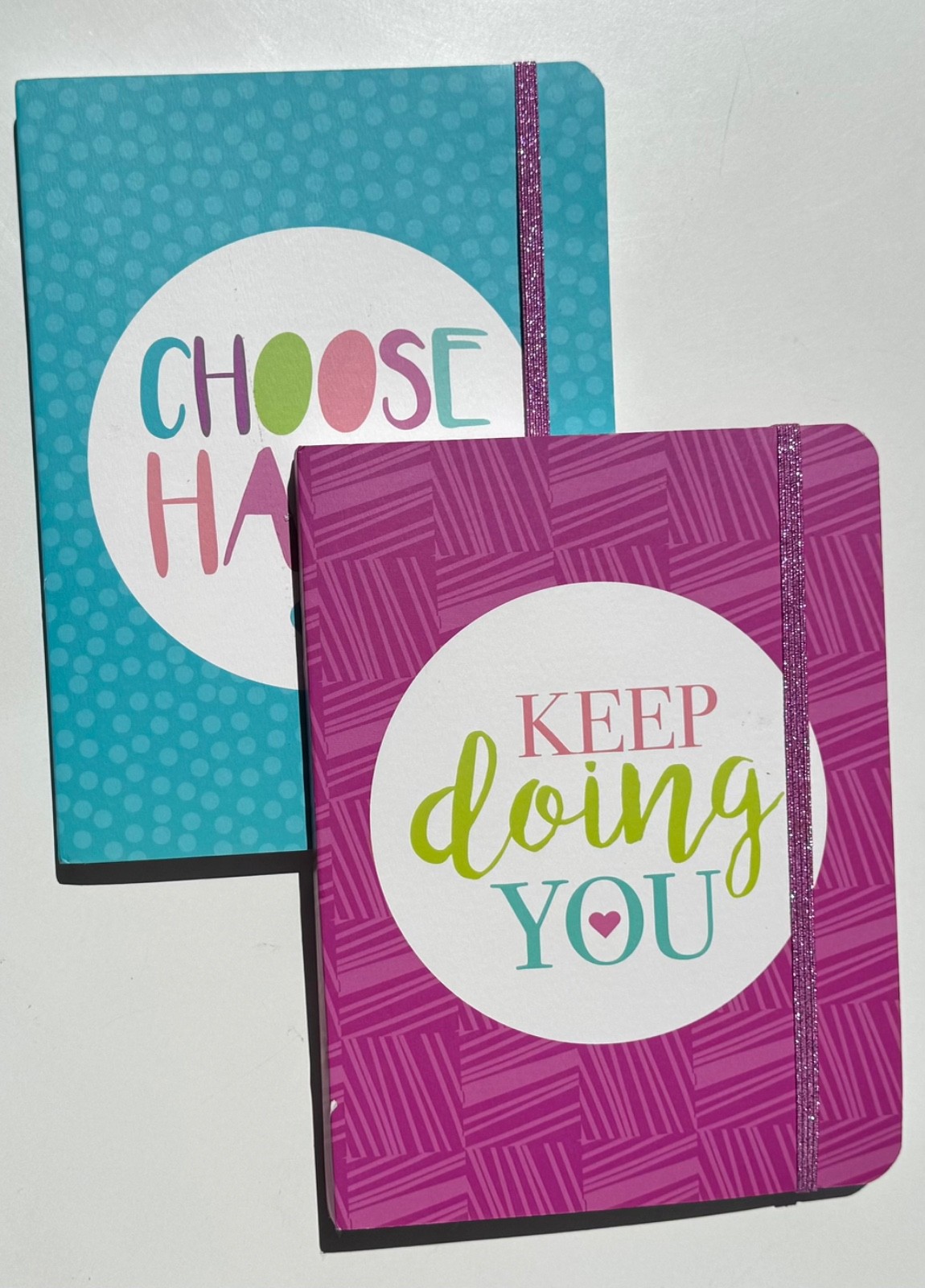 Studio C Blue Purple 2-Pack Notebooks Journals Elastic Closure 6″ x 8″