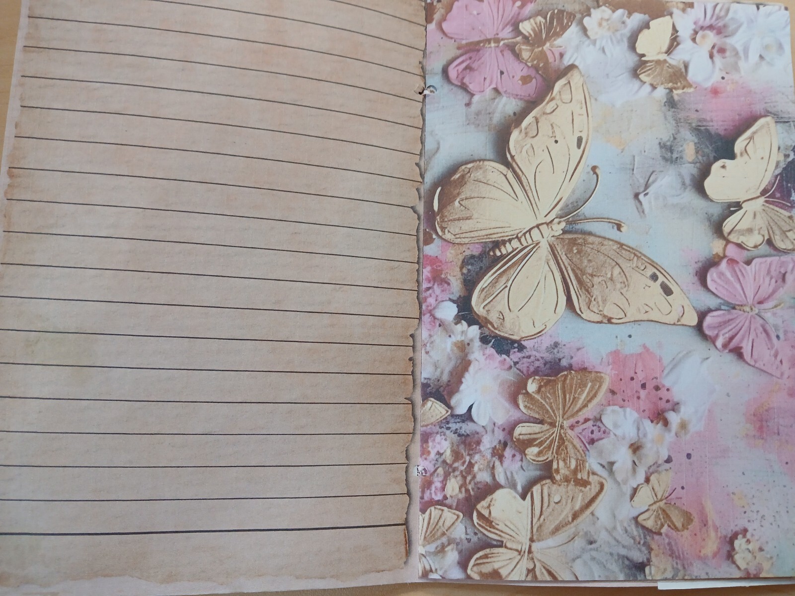 Junk Journal Booklet “3D FLOWERS 2″ Lg 6″x9” 40pg Dimensional Florals In Pink