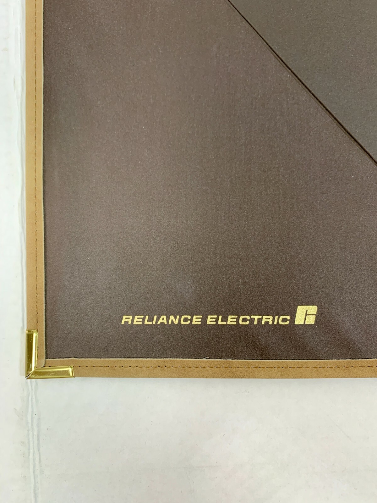 Vintage Set HAZEL FOLIO BINDERS Faux Suede – Reliance Electric Embossed Logo