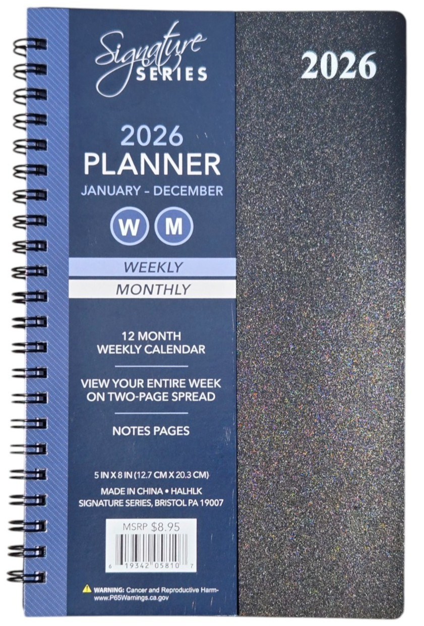 2026 Weekly/Monthly Planner, organizer, Appointment book, 5″ x 8″ Select color