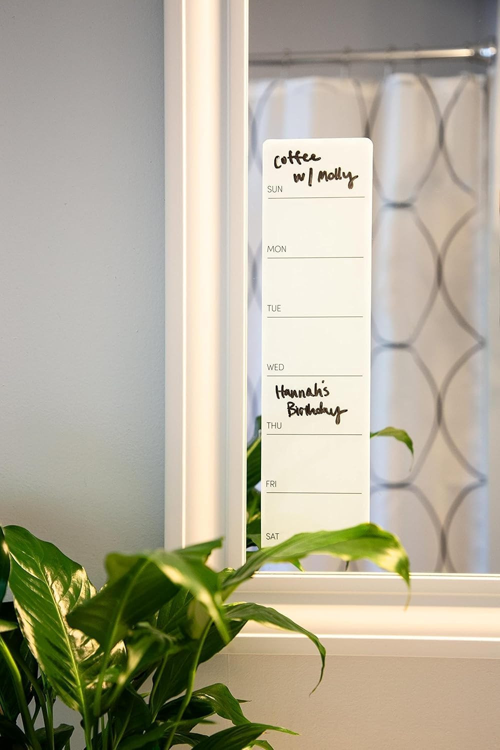 3.5 X 14 Inch Frameless Peel and Stick Dry Erase Weekly Planner for Office, Home