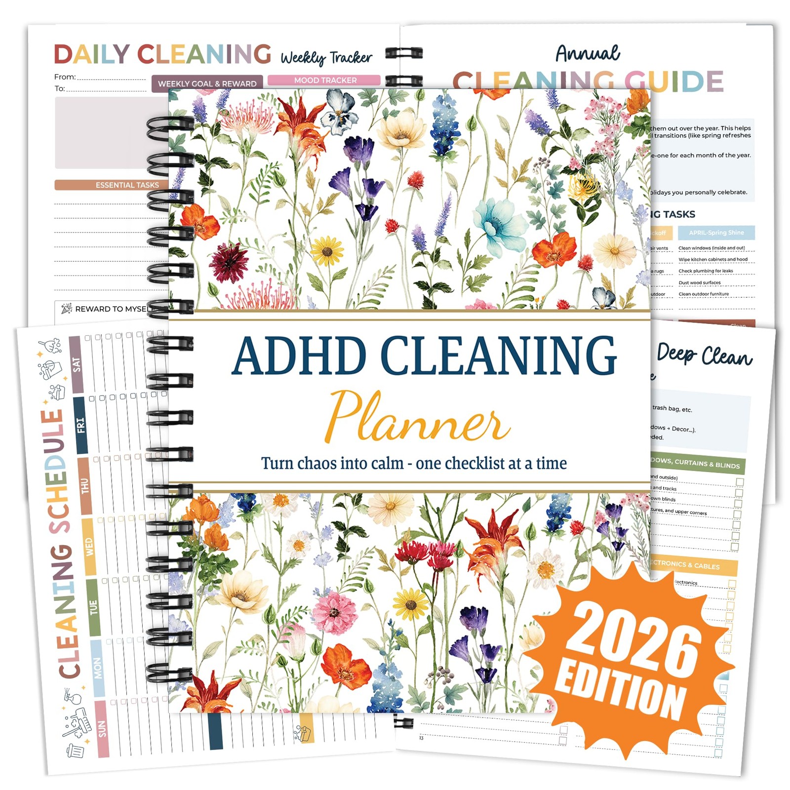 BLOOMOST ADHD Cleaning Planner – Daily, A4, Version 2