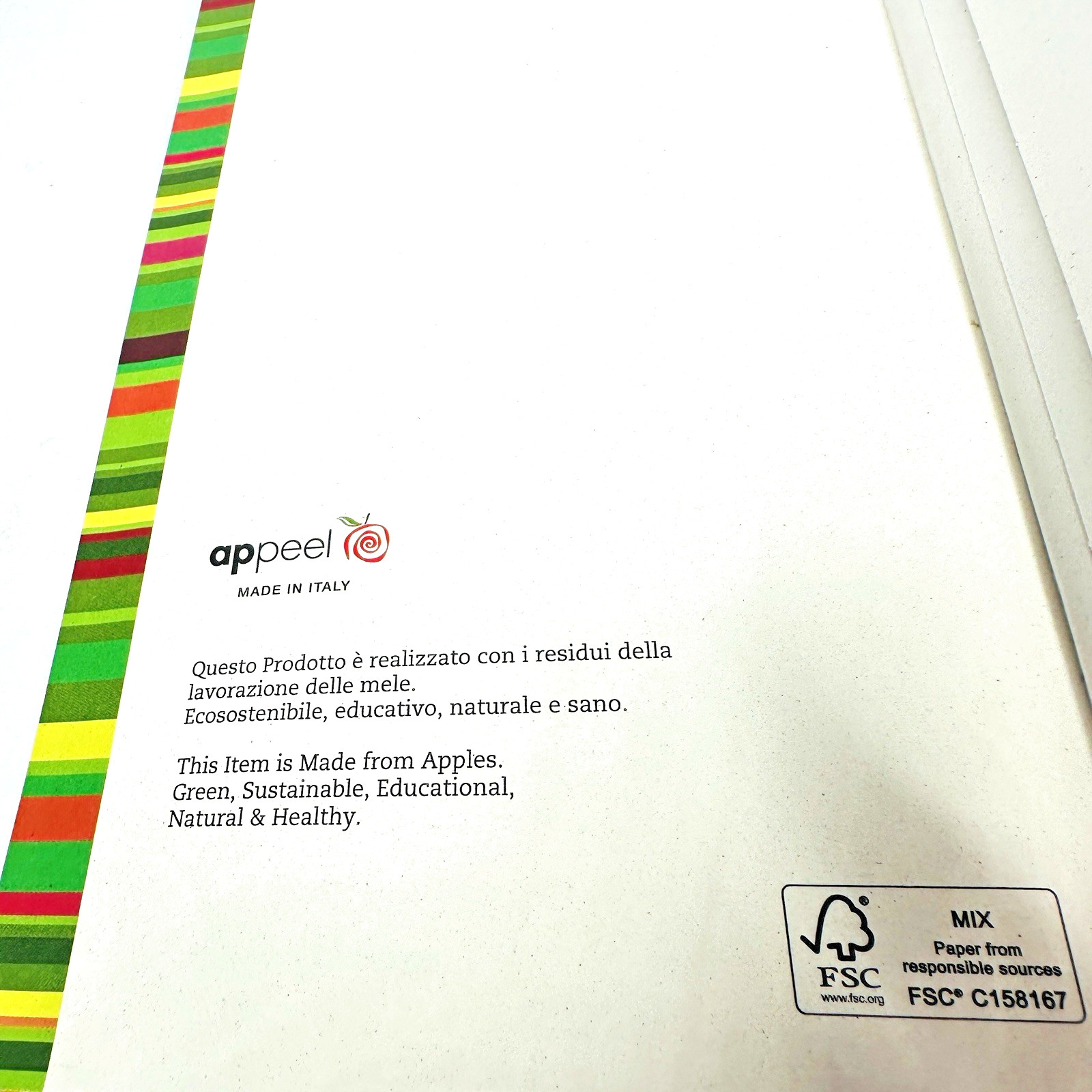 NEW Organic Appeel Journal Made From Apples In Italy Green Sustainable ASRC Logo