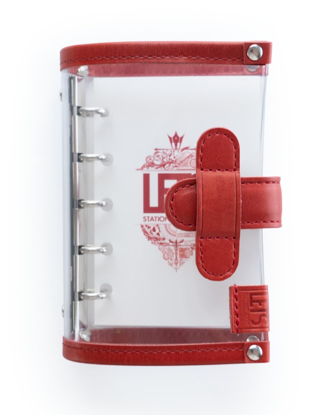 LETS STATIONERY GOODS Clear System Planner Mini 5 [Red]