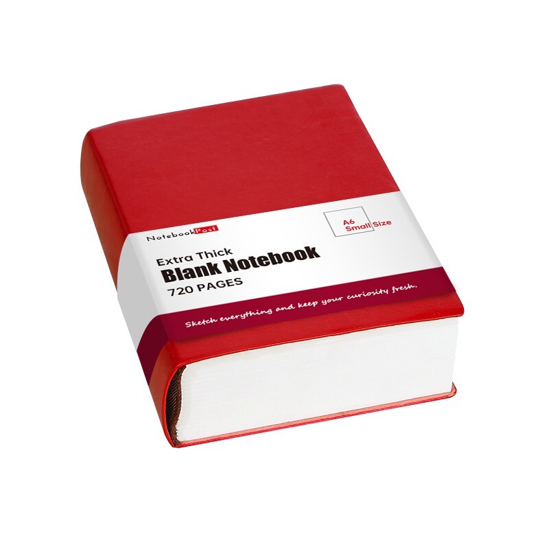Extra Thick Blank Paper Notebook for Drawing Sketching Doodle A6 Size 720 Pages