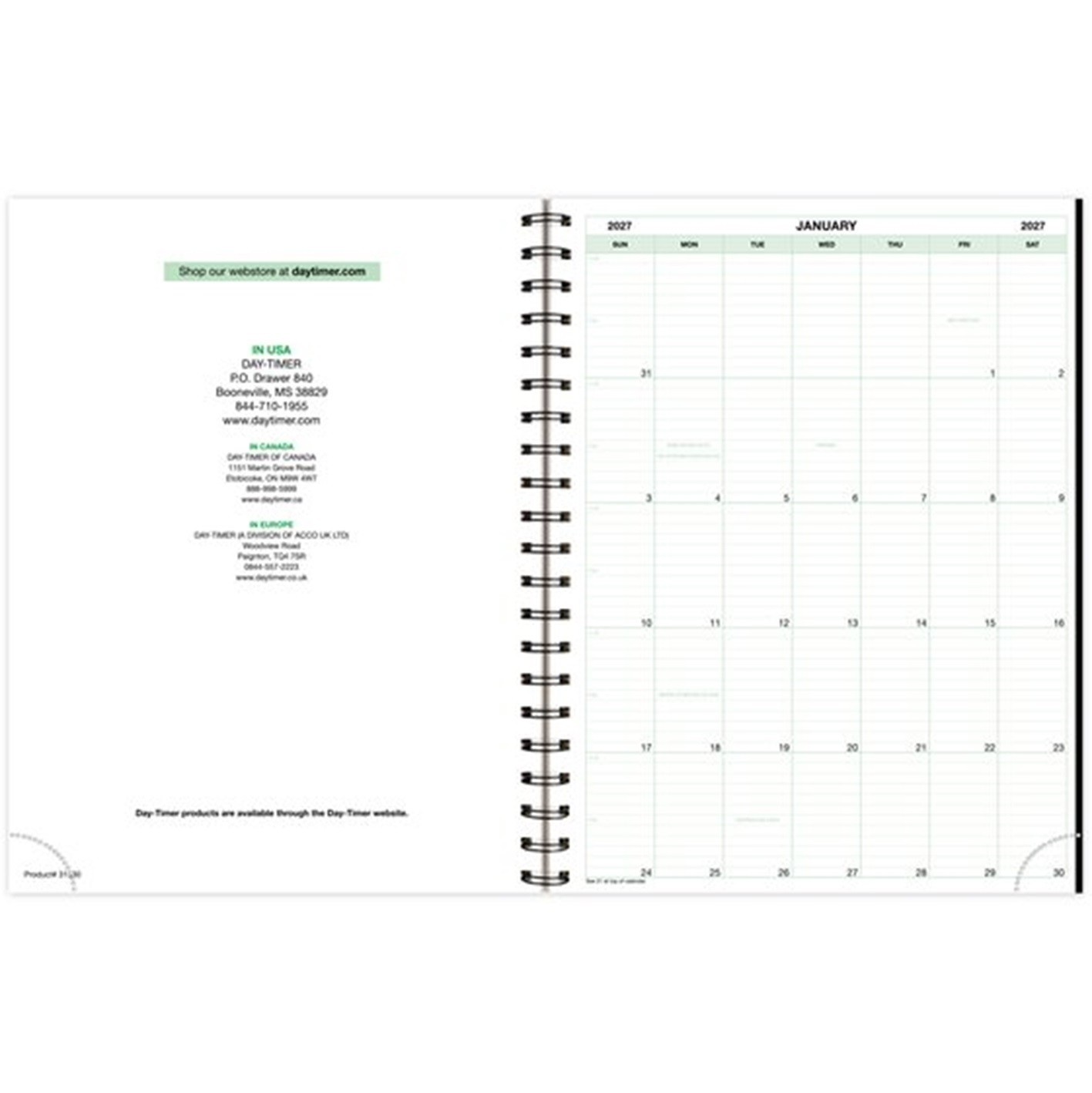Day-Timer Jan-Dec 2027 Two Page/Week Original Planner Refill, 8-1/2×11, Xtras