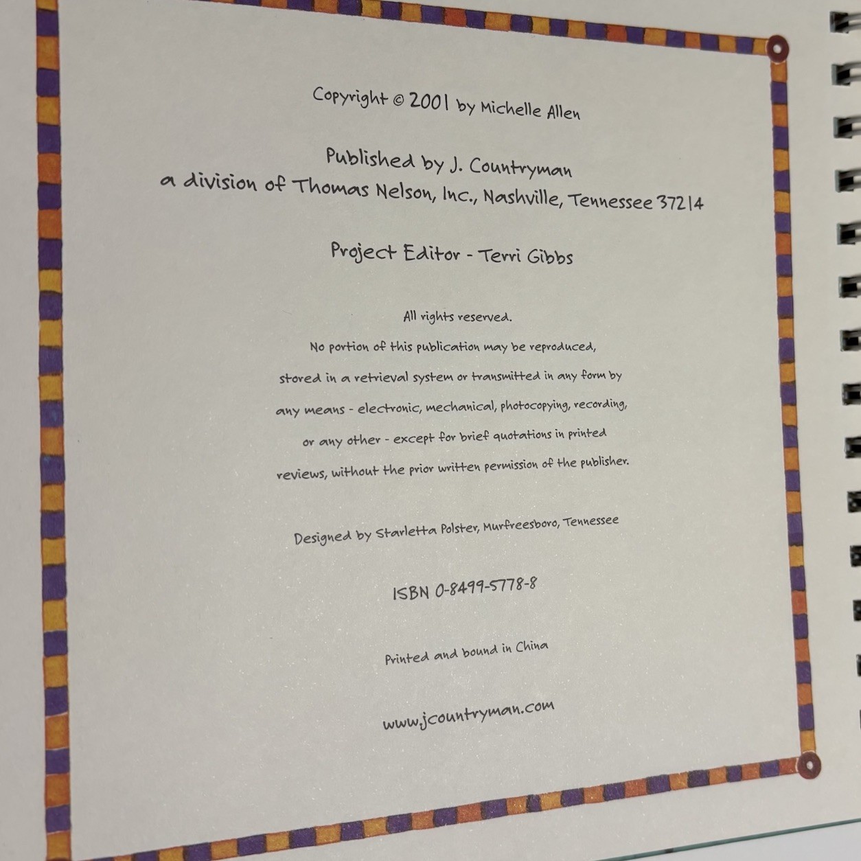 NEW “A Daily Agenda” by Michelle Allen, undated 52 week planner