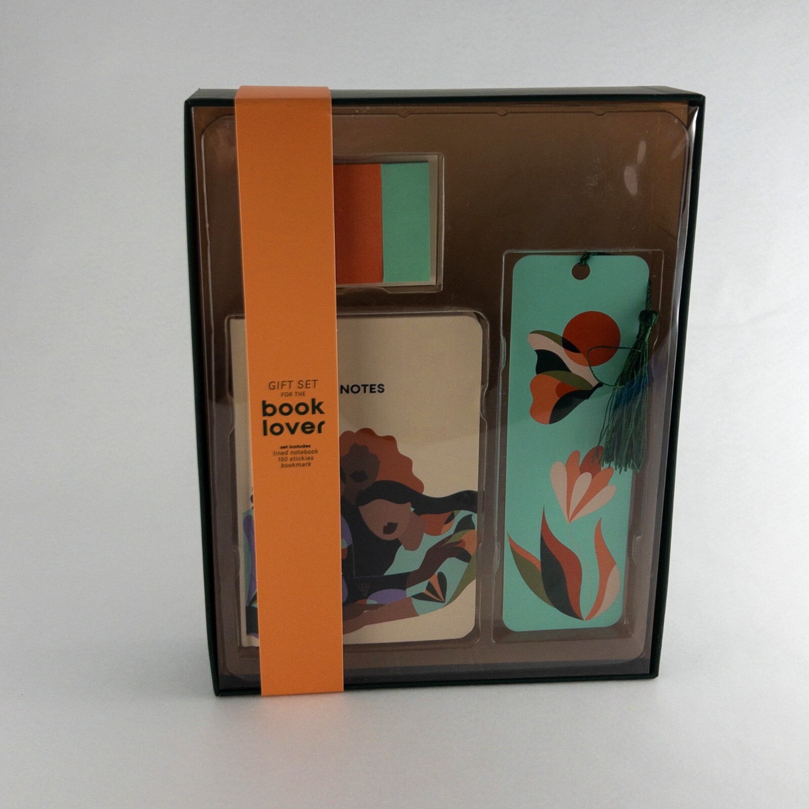 Gift Set for the Book Lover by Be Rooted: Notebook, Bookmark, Page Flags NIB