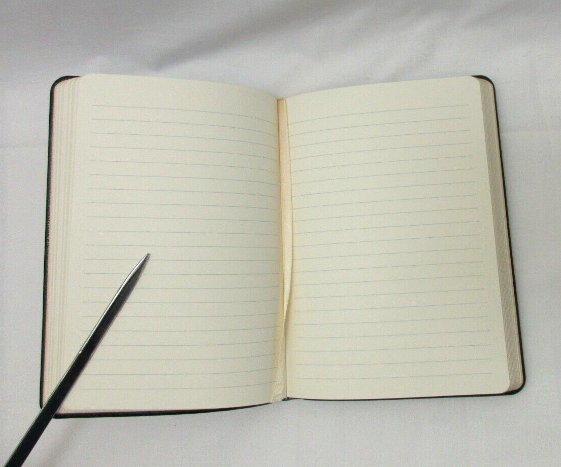Leather Soft Cover Travel Journal Notebook 7″ 224 Lined Pages Swoozie’s Black