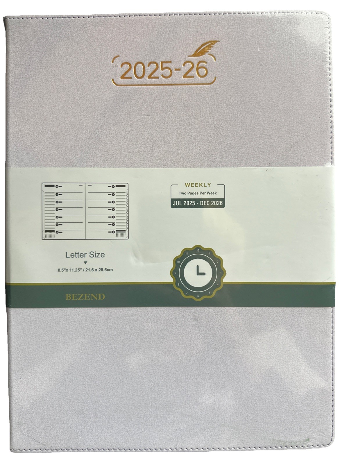 2026 2025 Bezend Planner Calendar NEW Lilac Letter Size 8.5″ x 11.25″