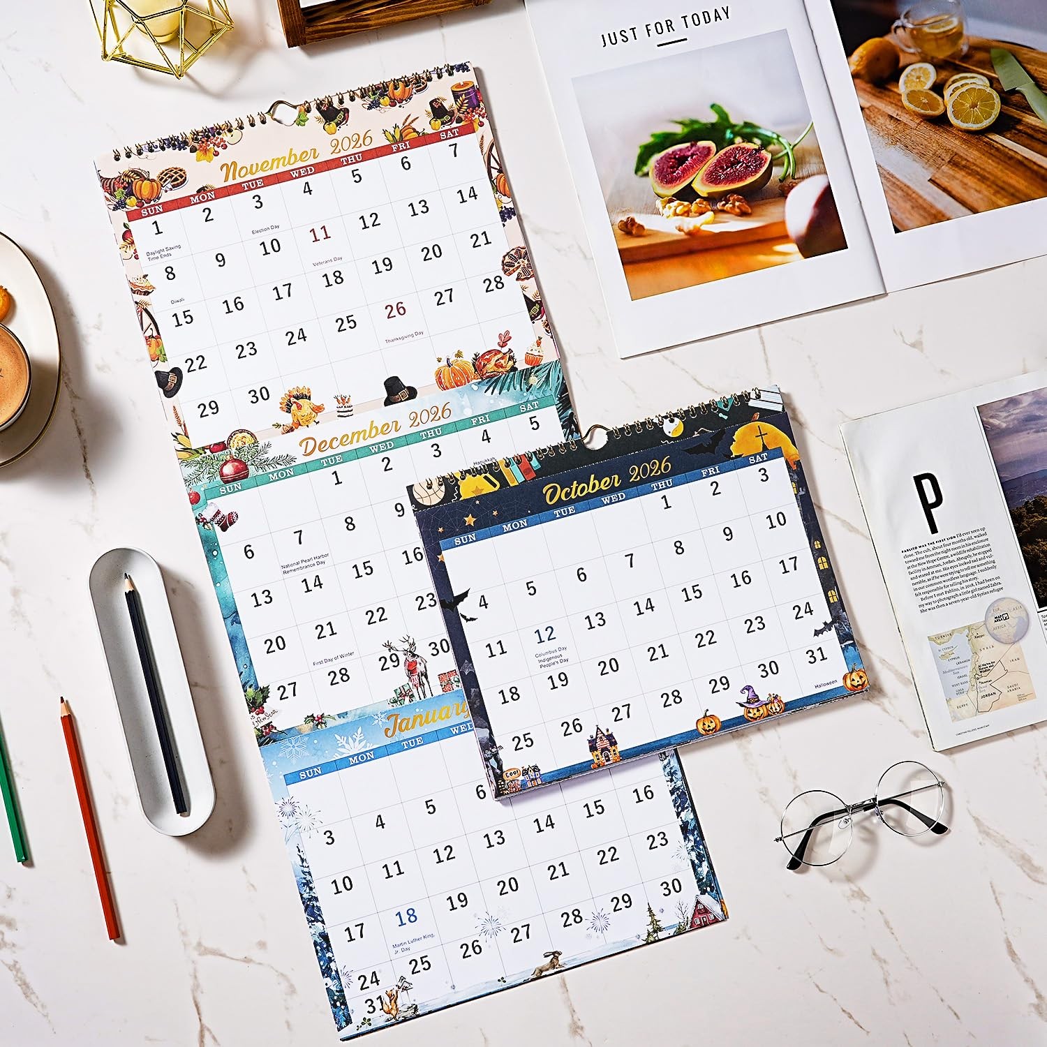 Calendar 2026-2027 – Wall 2026-2027, April 2026 – July Multicolored