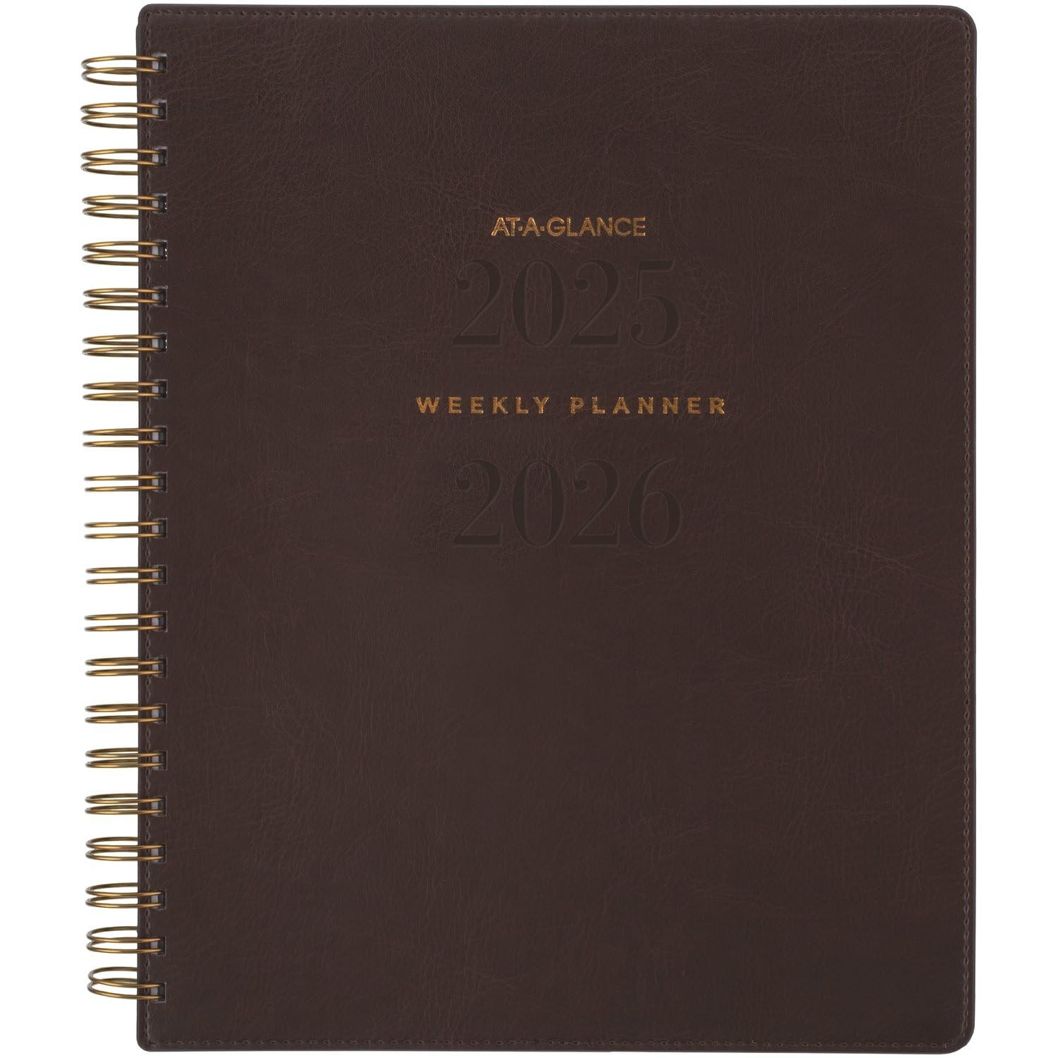 AT-A-GLANCE Planner 2025-2026 Academic, Weekly & Monthly, 8-1/2″ x 11″, Brown