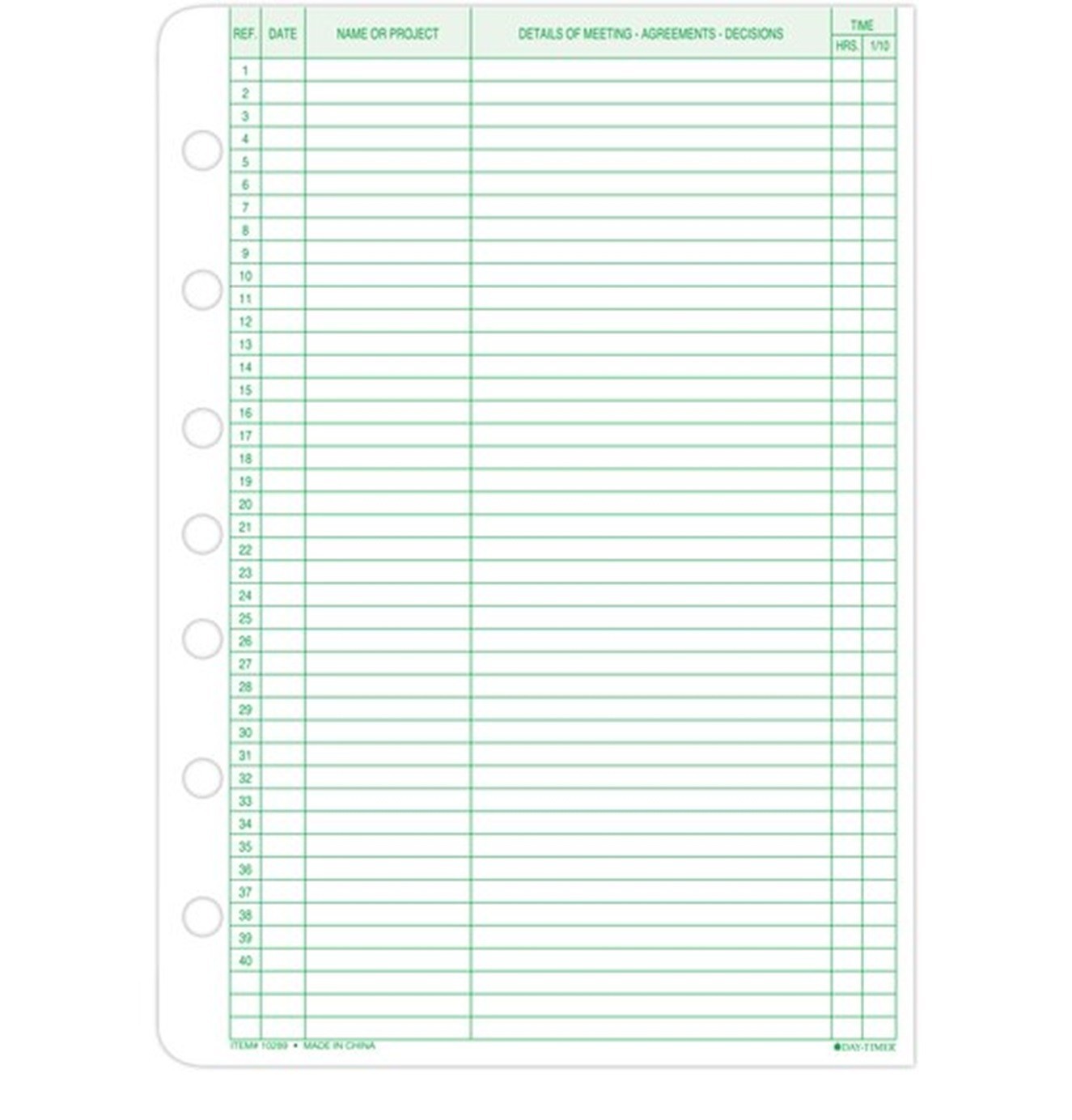 Day-Timer Jan-Dec 2027 2-Pg/Wk Vertical Column Planner Refill Desk Size 5.5 x8.5